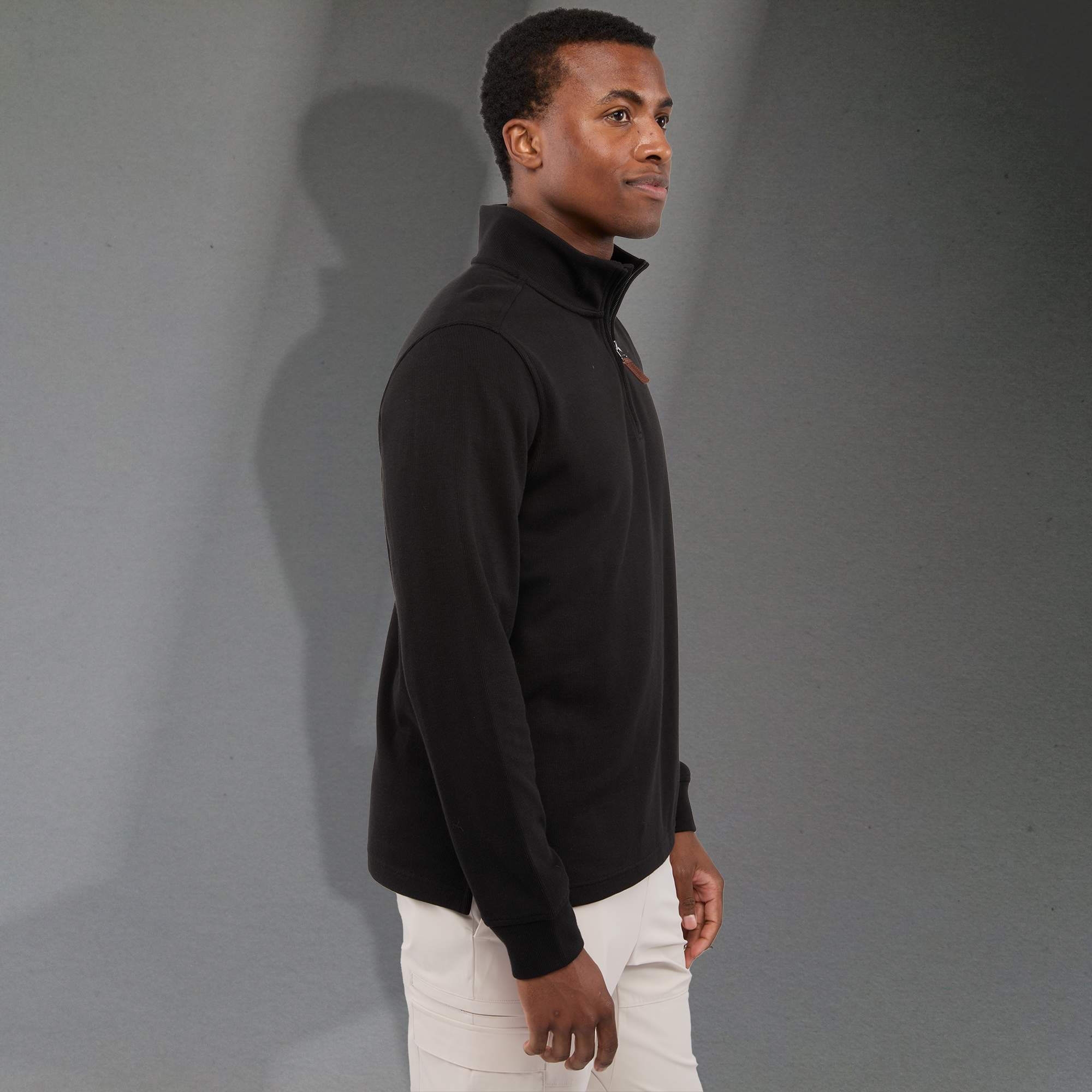 Picture of Men's HUDSON Eco Knit Quarter Zip Ribbed Sweater