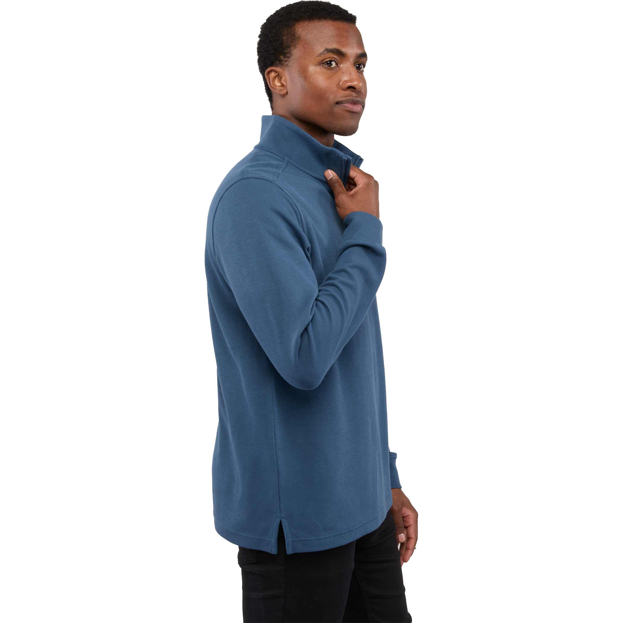Picture of Men's HUDSON Eco Knit Quarter Zip Ribbed Sweater