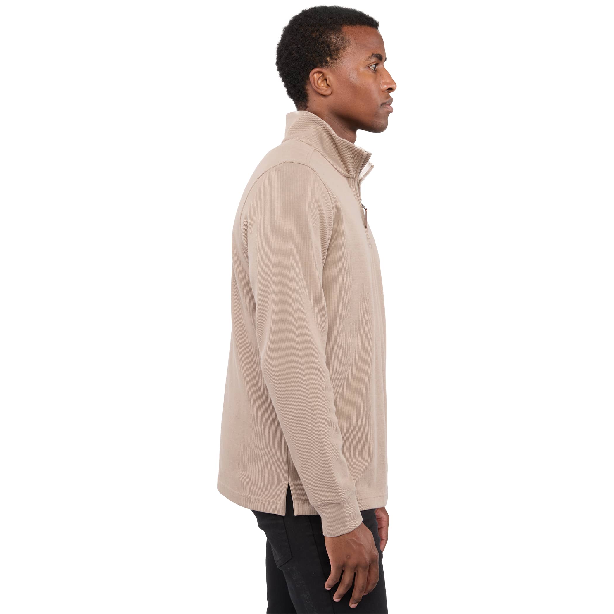 Picture of Men's HUDSON Eco Knit Quarter Zip Ribbed Sweater