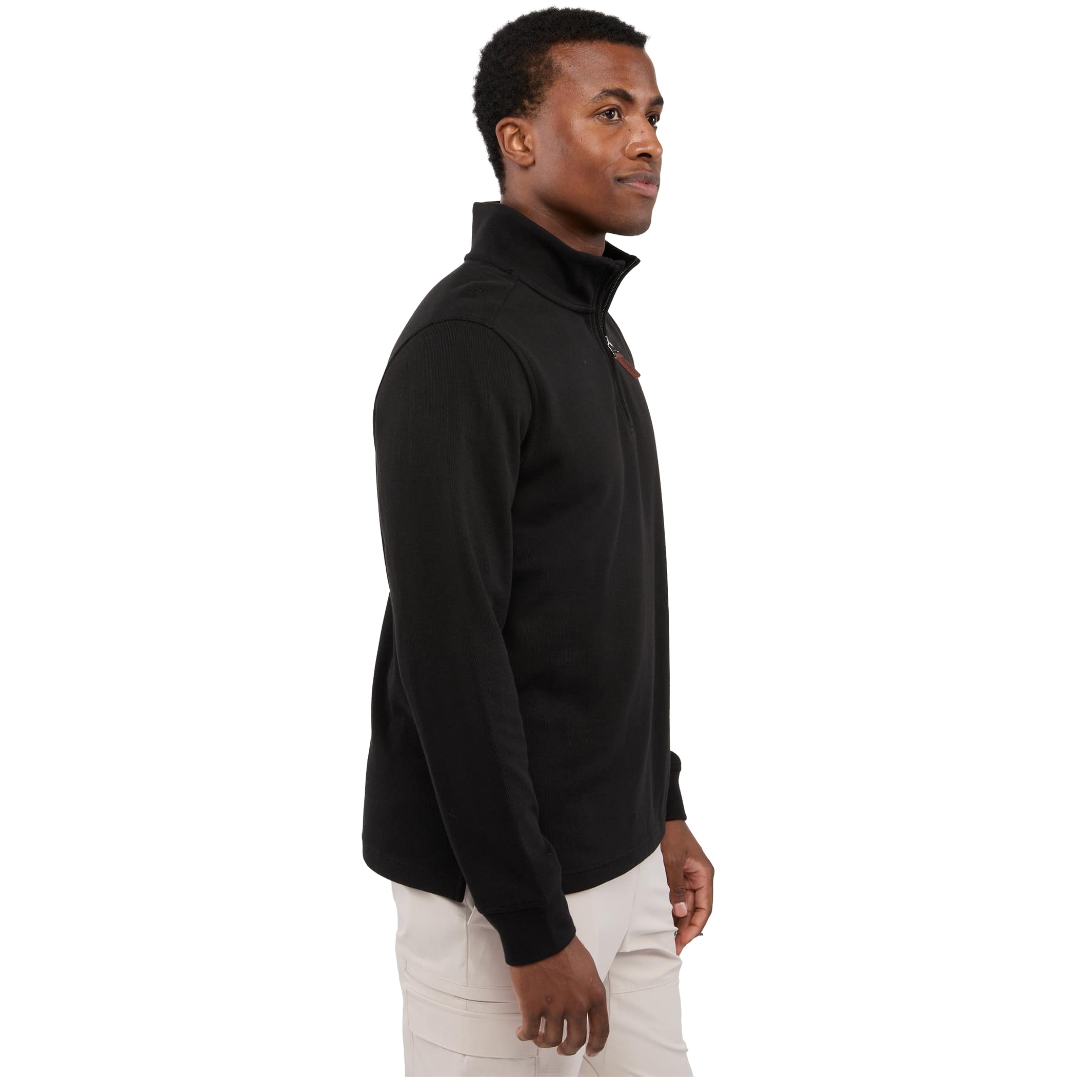 Picture of Men's HUDSON Eco Knit Quarter Zip Ribbed Sweater