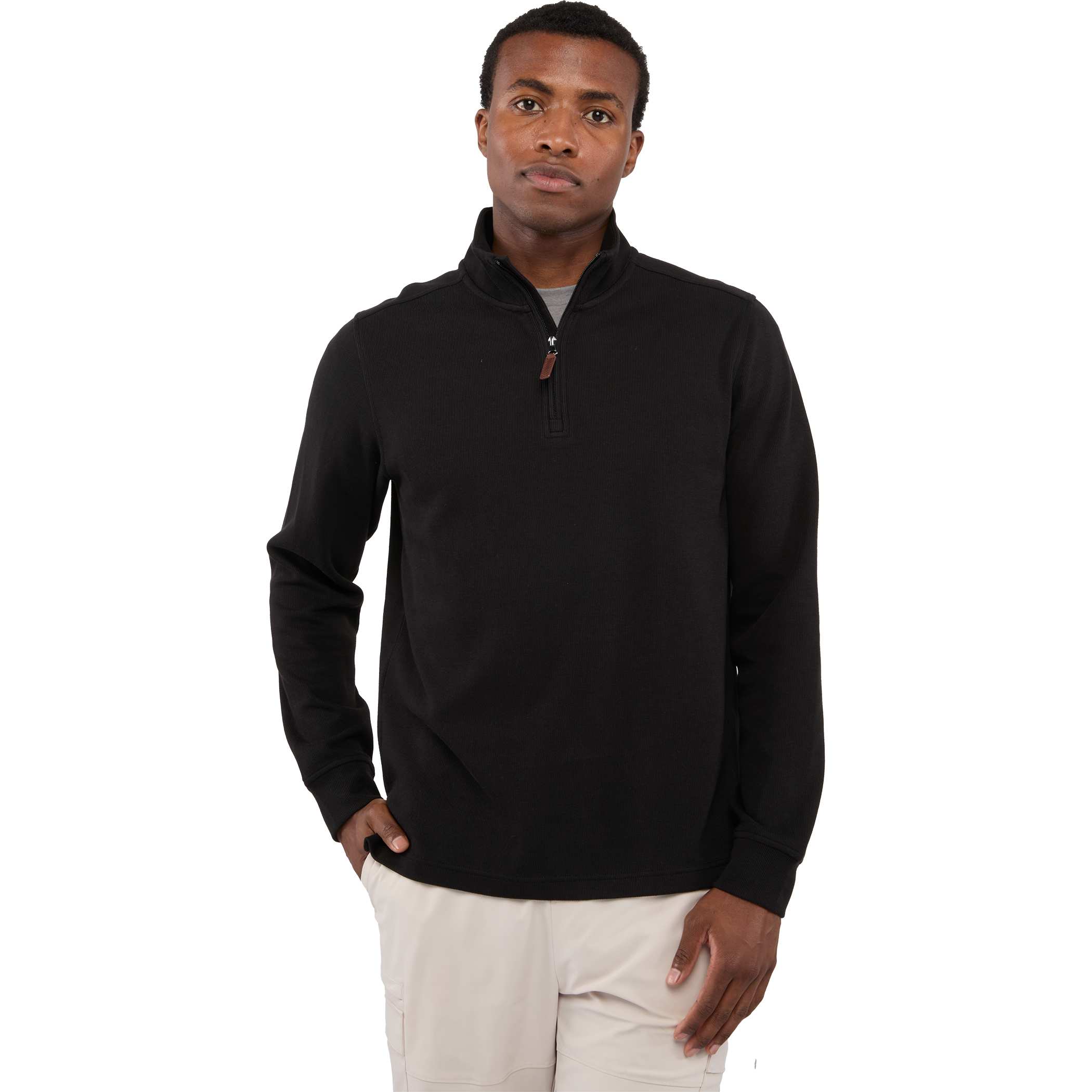 Picture of Men's HUDSON Eco Knit Quarter Zip Ribbed Sweater