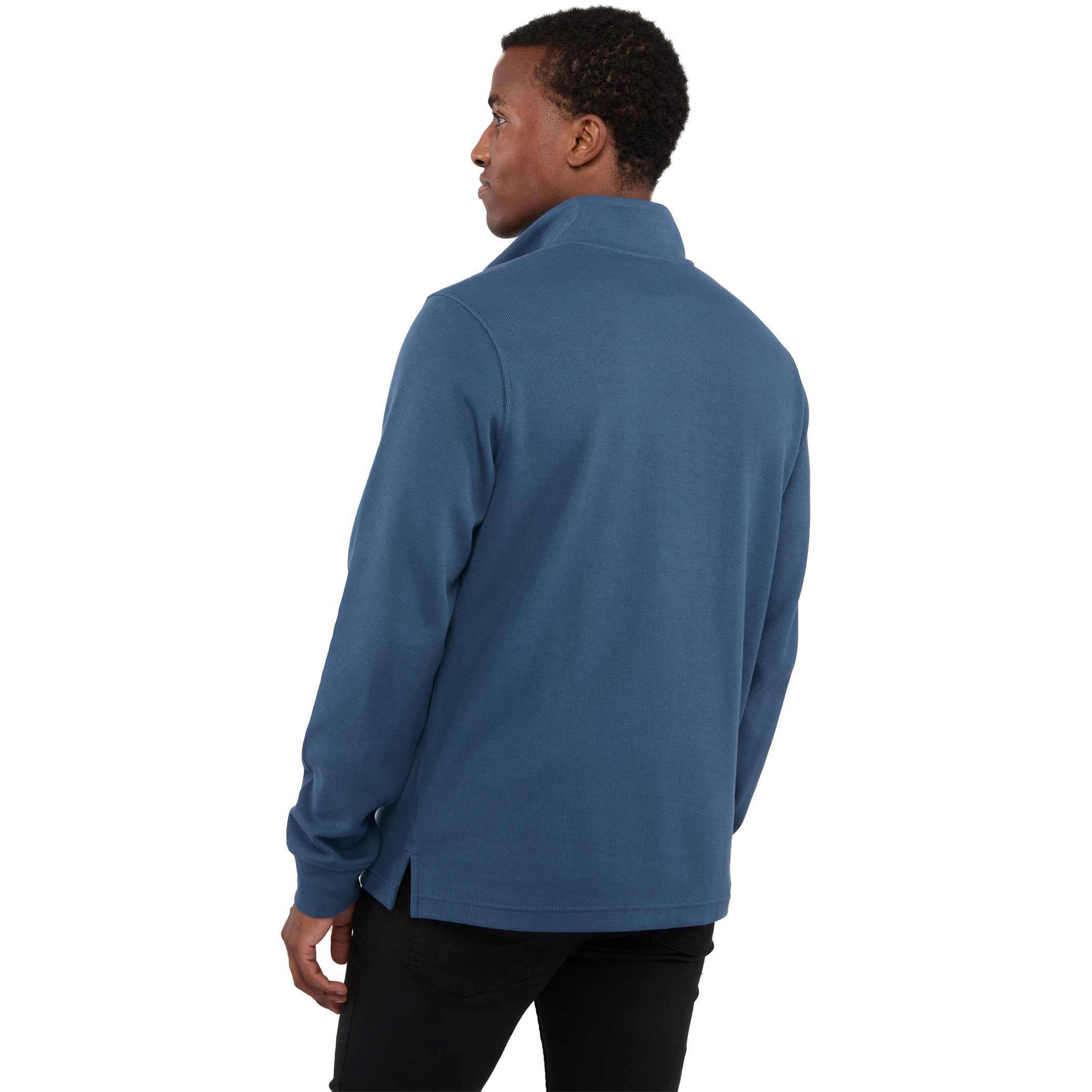 Picture of Men's HUDSON Eco Knit Quarter Zip Ribbed Sweater