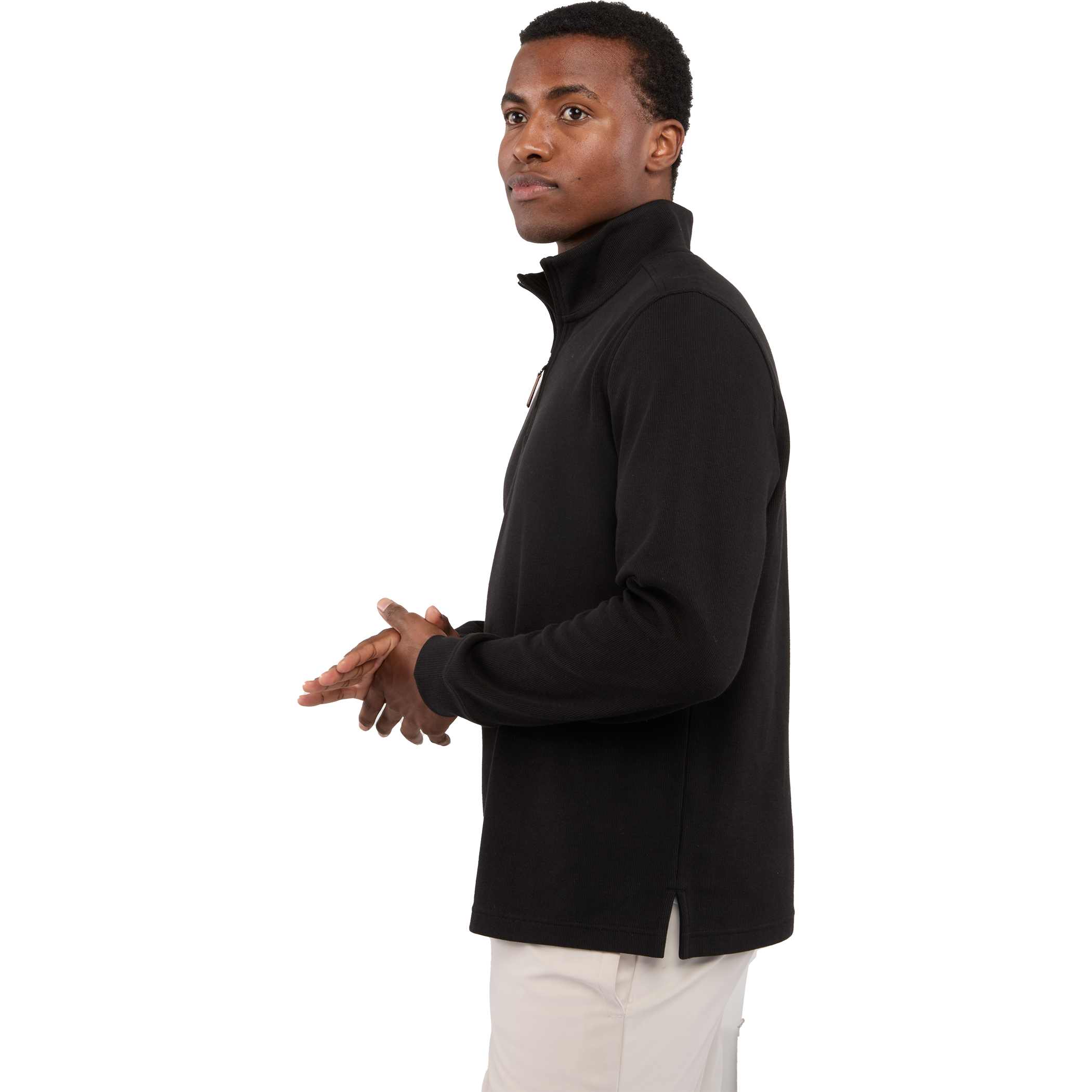 Picture of Men's HUDSON Eco Knit Quarter Zip Ribbed Sweater