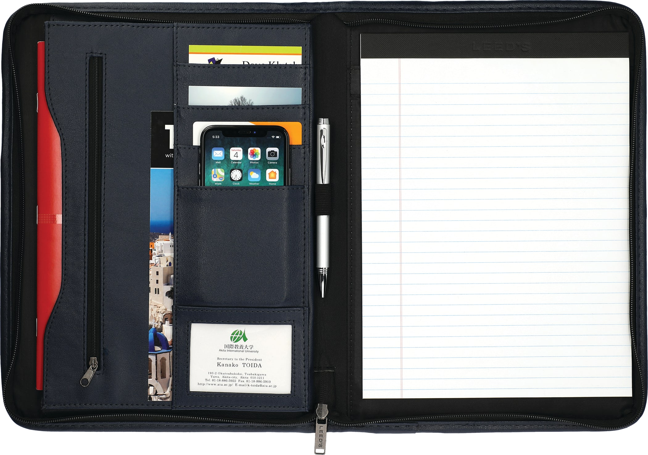 Picture of Executive DuraHyde Zippered Padfolio with FSC® Mix Paper