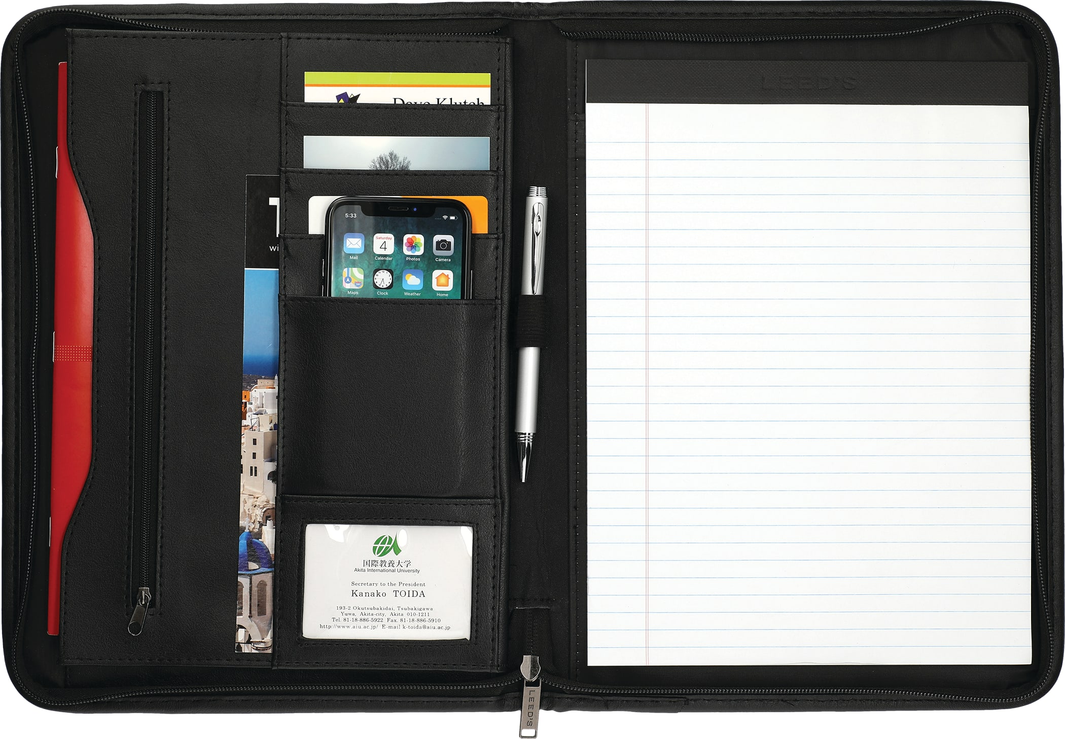 Picture of Executive DuraHyde Zippered Padfolio with FSC® Mix Paper