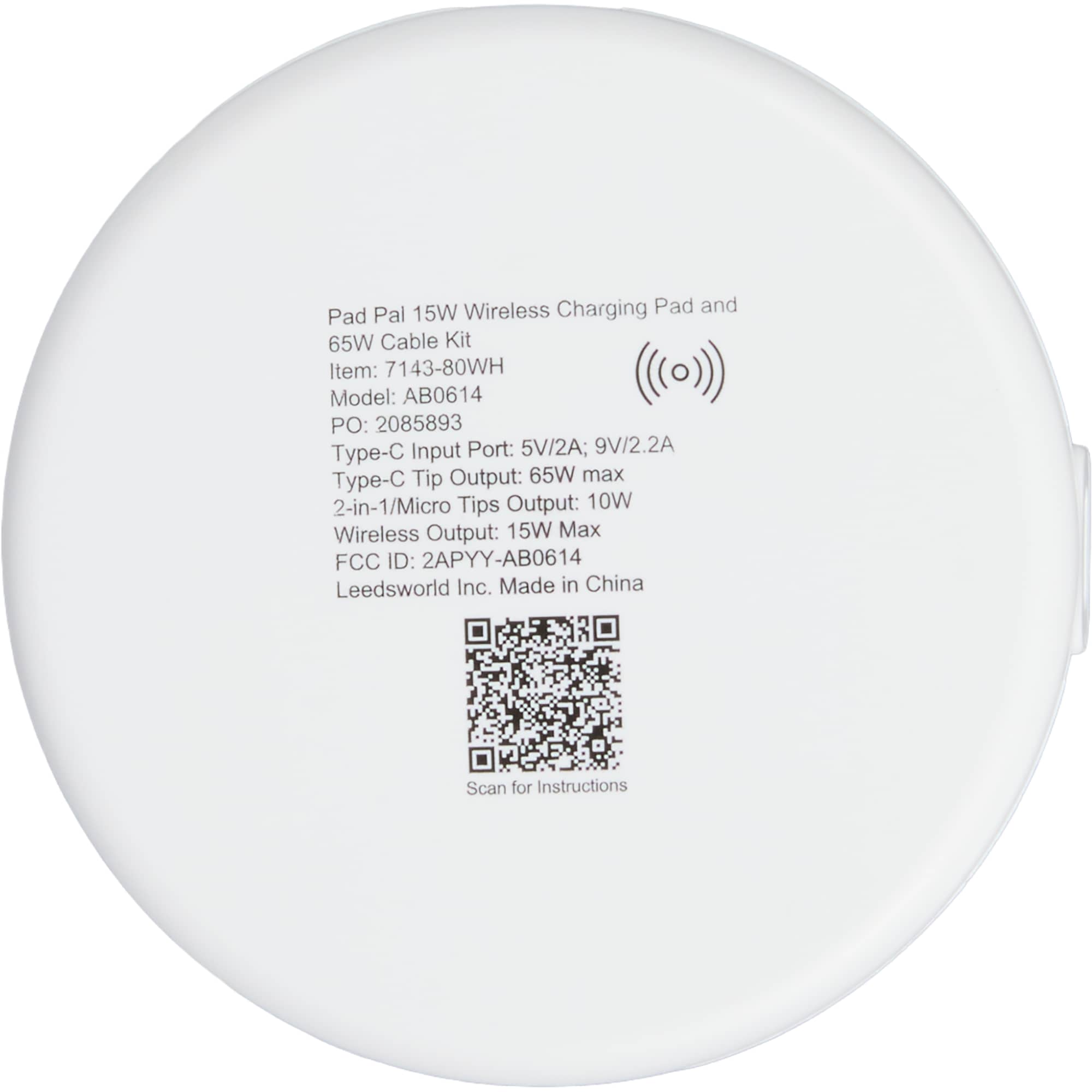 Picture of Pad Pal 15W Wireless Charging Pad & 65W Cable Kit