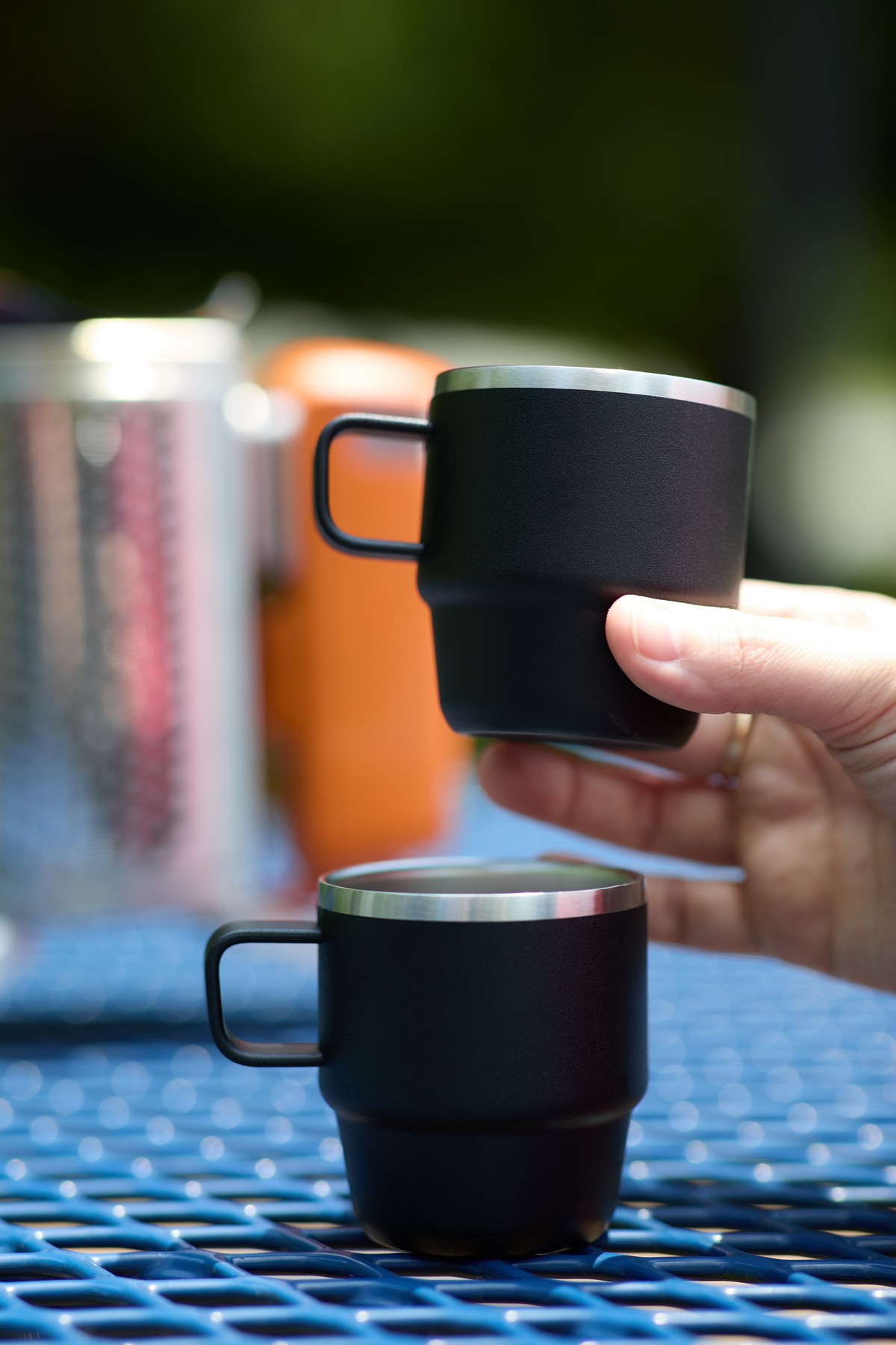 Picture of Doppio Stackable Recycled Mug Set 6oz