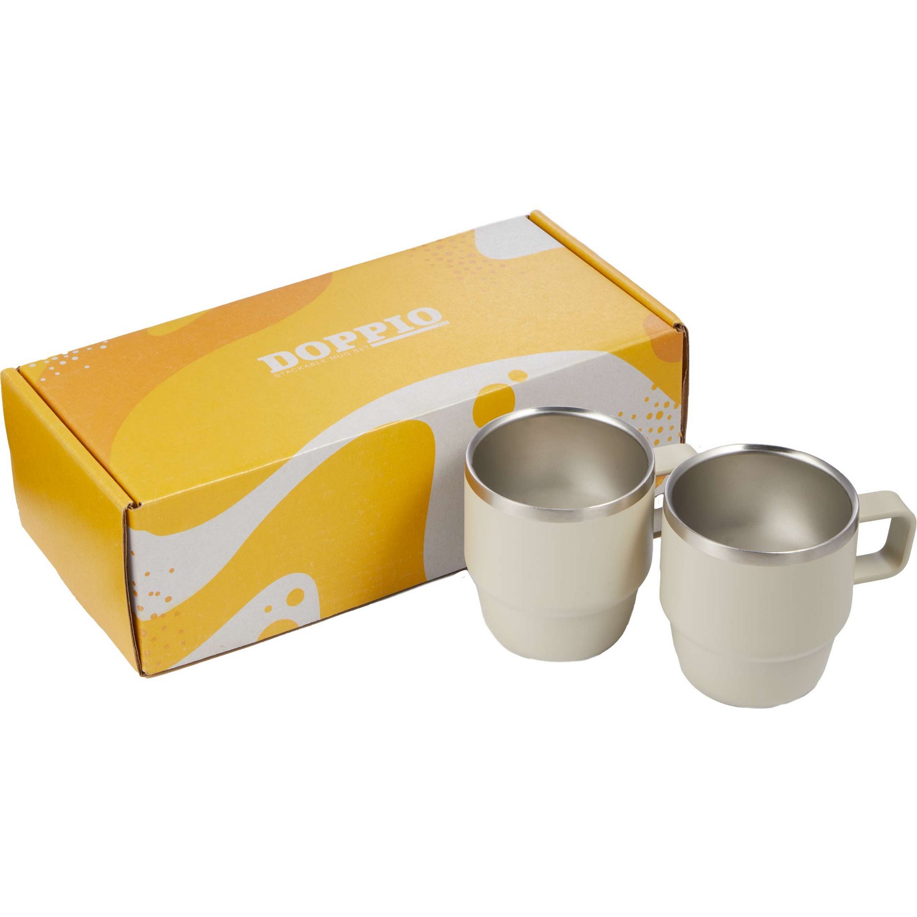 Picture of Doppio Stackable Recycled Mug Set 6oz