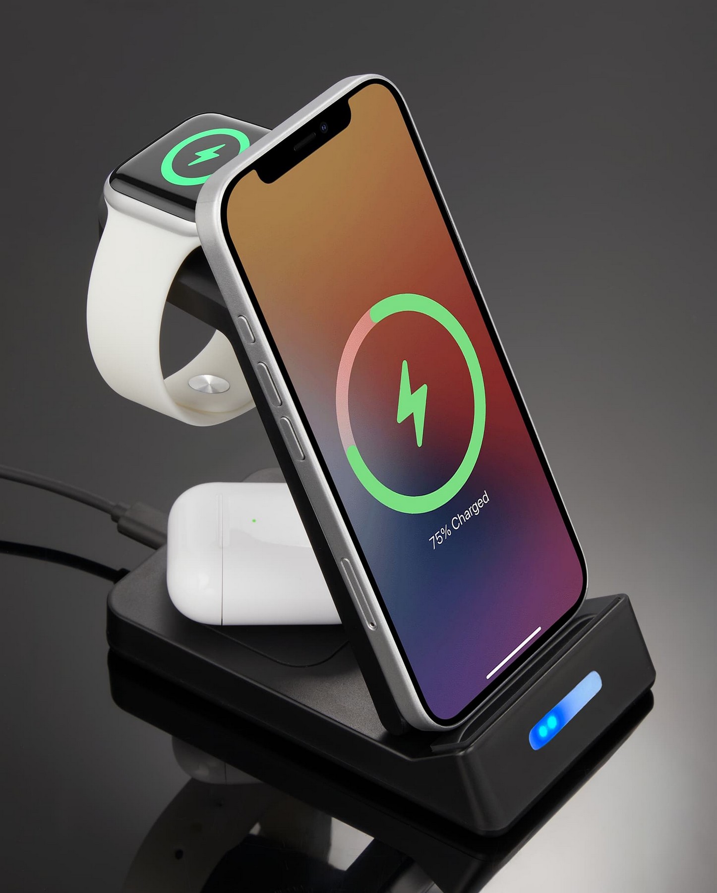 Picture of TriCharge 3-in-1 Wireless 15W Charging Stand
