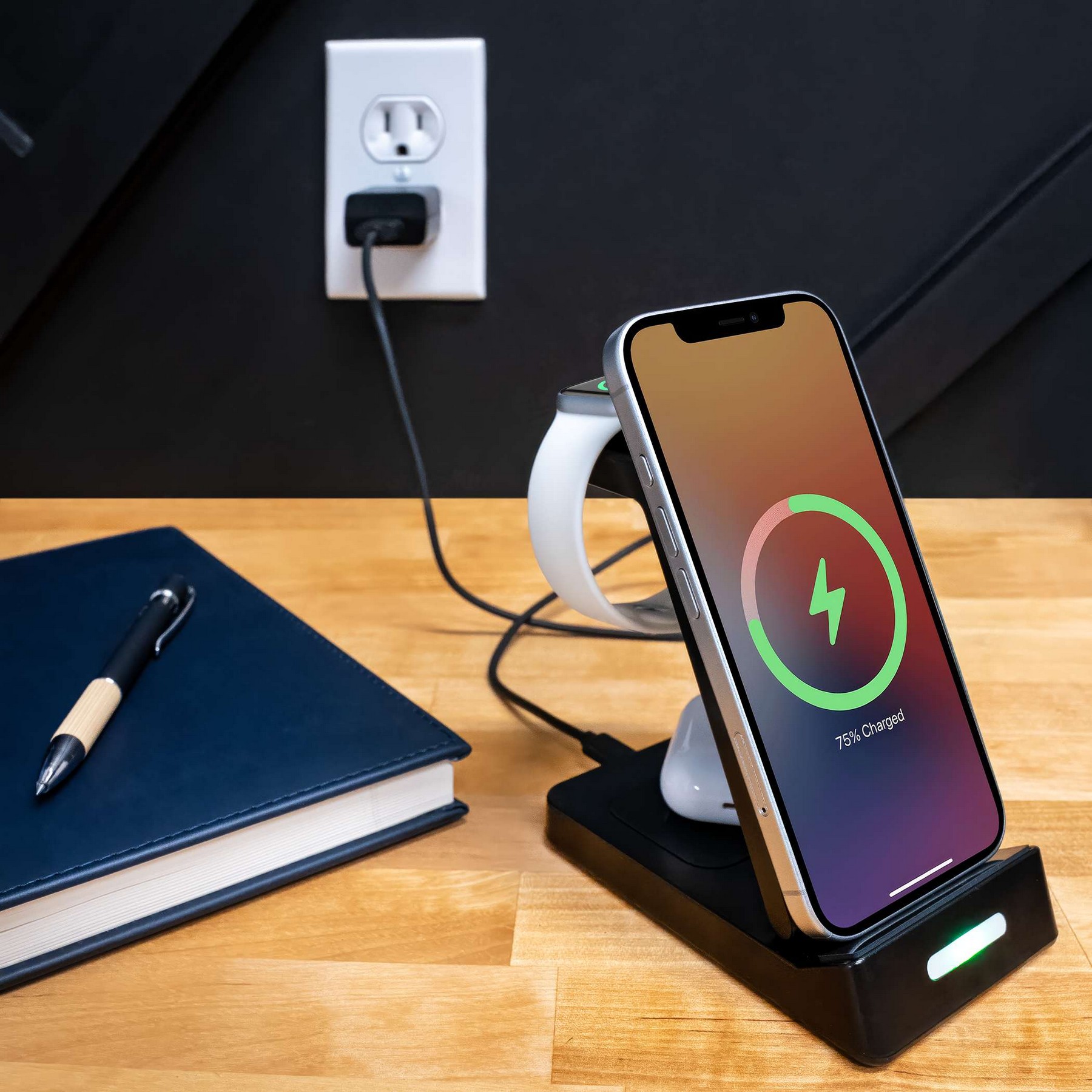 Picture of TriCharge 3-in-1 Wireless 15W Charging Stand