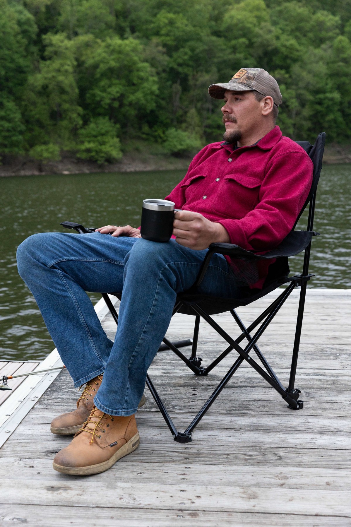 Picture of Premium Padded Foldable Outdoor Reclining Camping Chair (400lb Capacity)