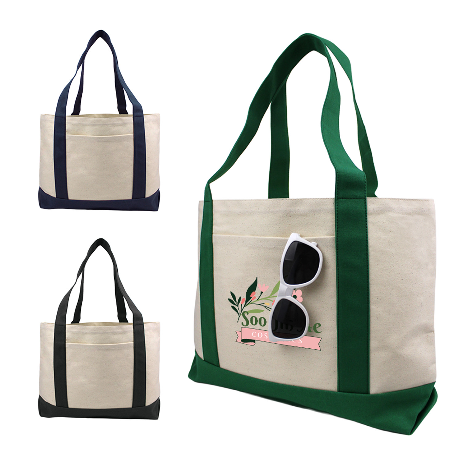 Picture of New! Large Canvas Cotton Boat Tote