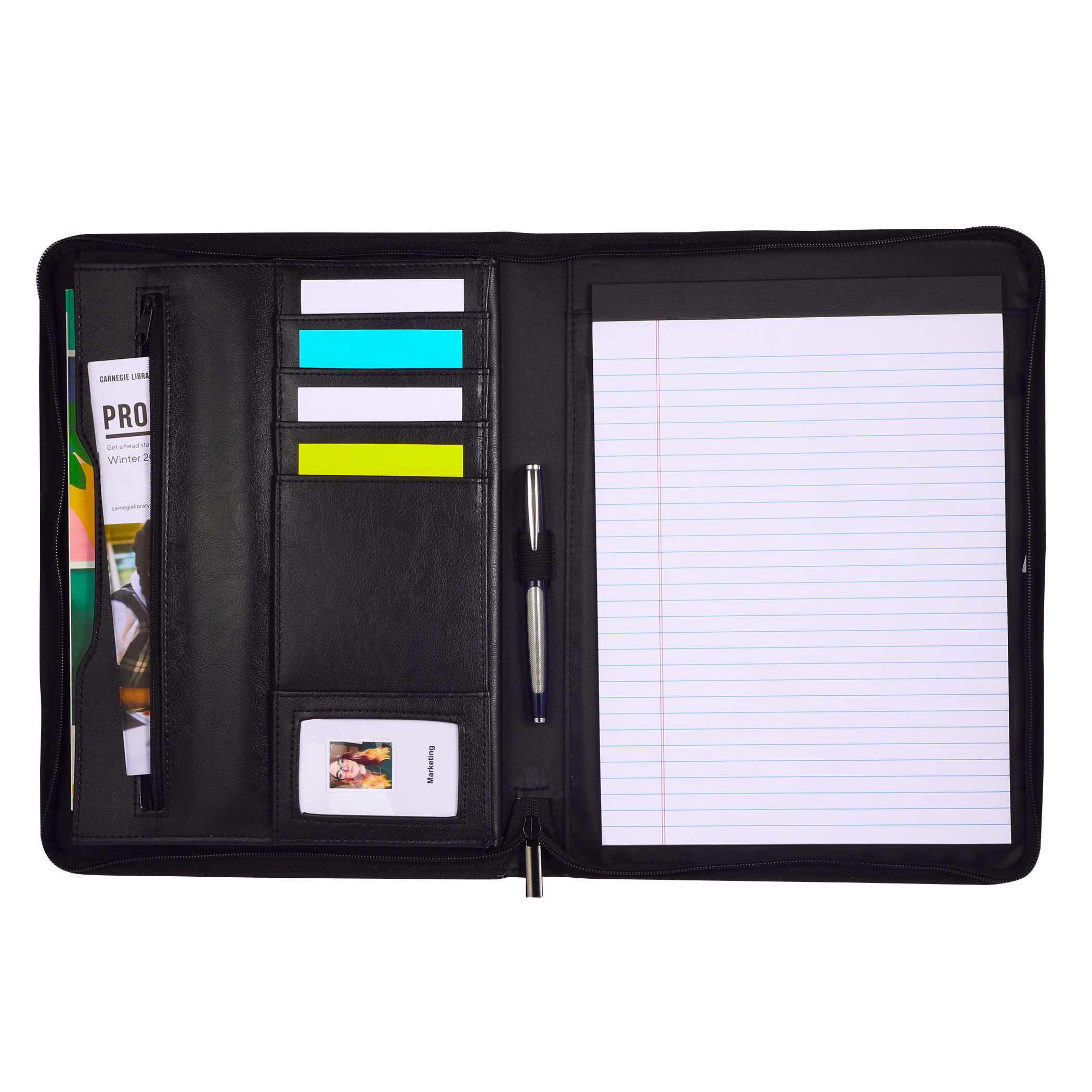 Picture of Renaissance Italian Style Leather Zippered Padfolio with FSC® Mix Paper