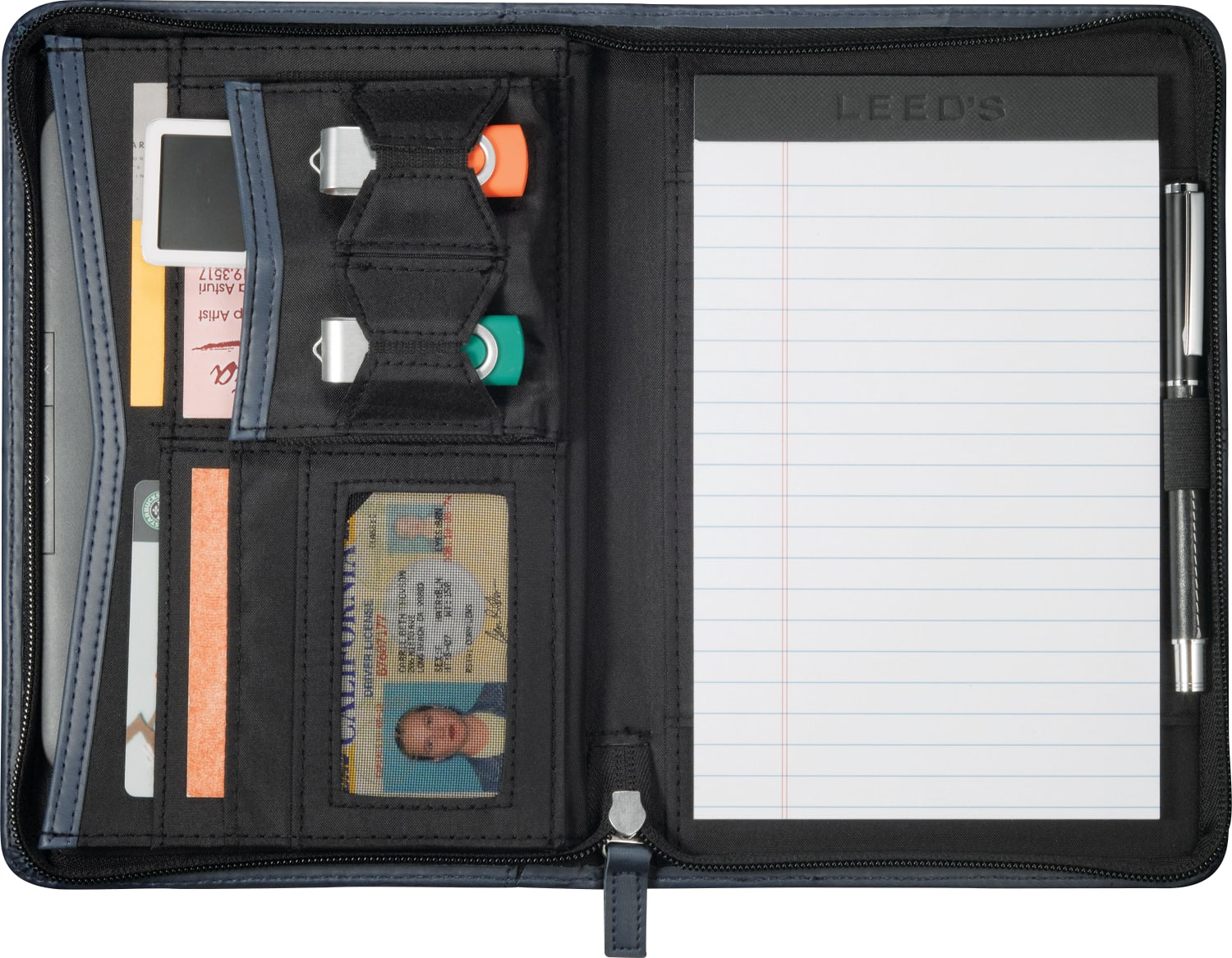 Picture of Pedova™ Jr. Zippered Padfolio with FSC® Mix Paper