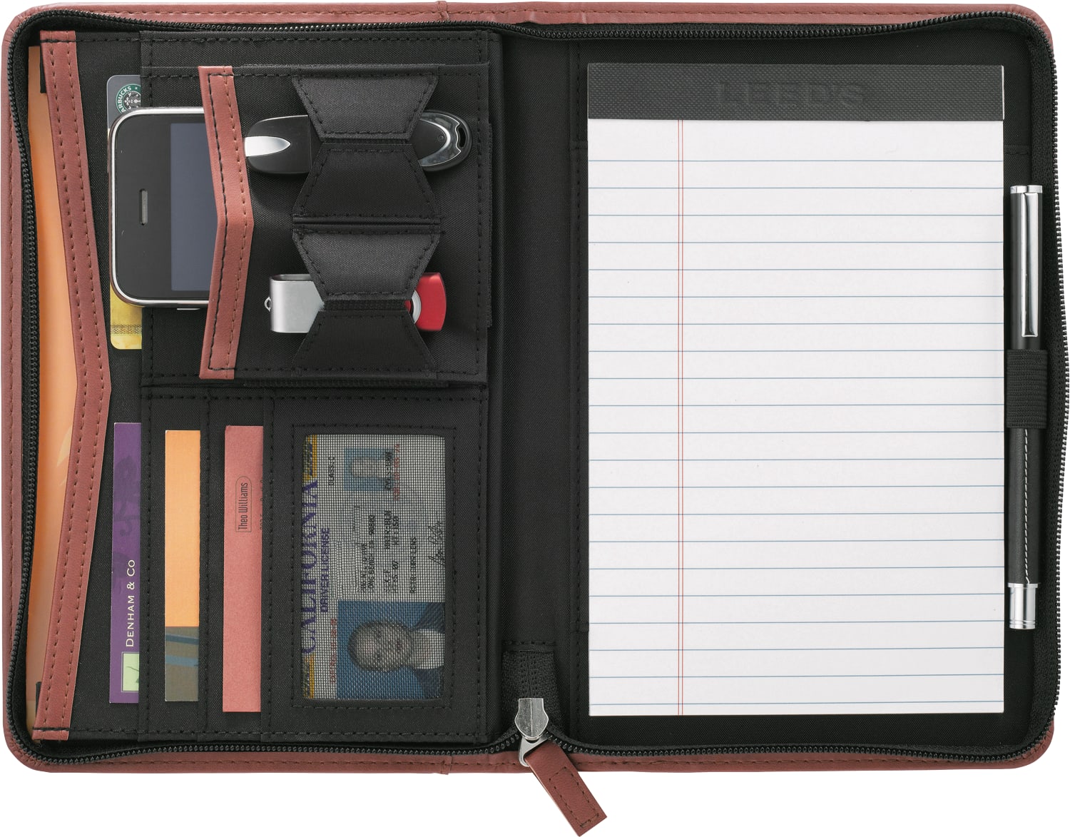 Picture of Pedova™ Jr. Zippered Padfolio with FSC® Mix Paper