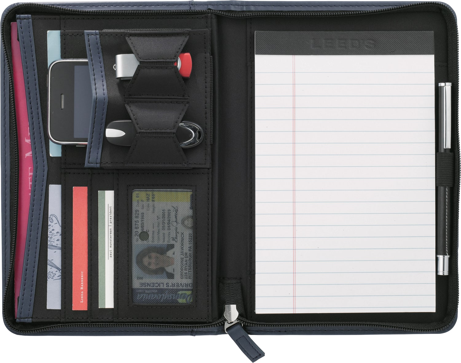Picture of Pedova™ Jr. Zippered Padfolio with FSC® Mix Paper