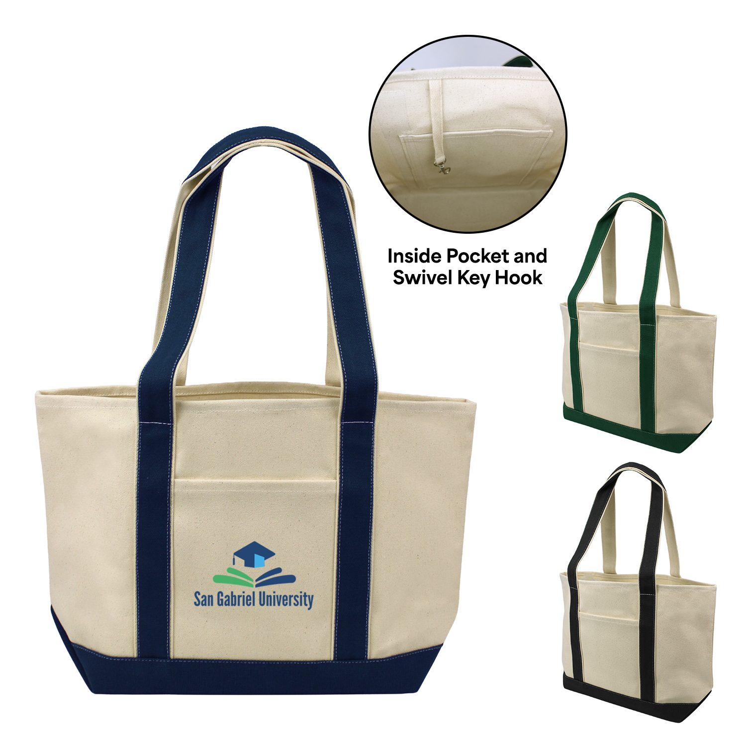 Picture of New! Large Canvas Heavy Duty Boat Tote