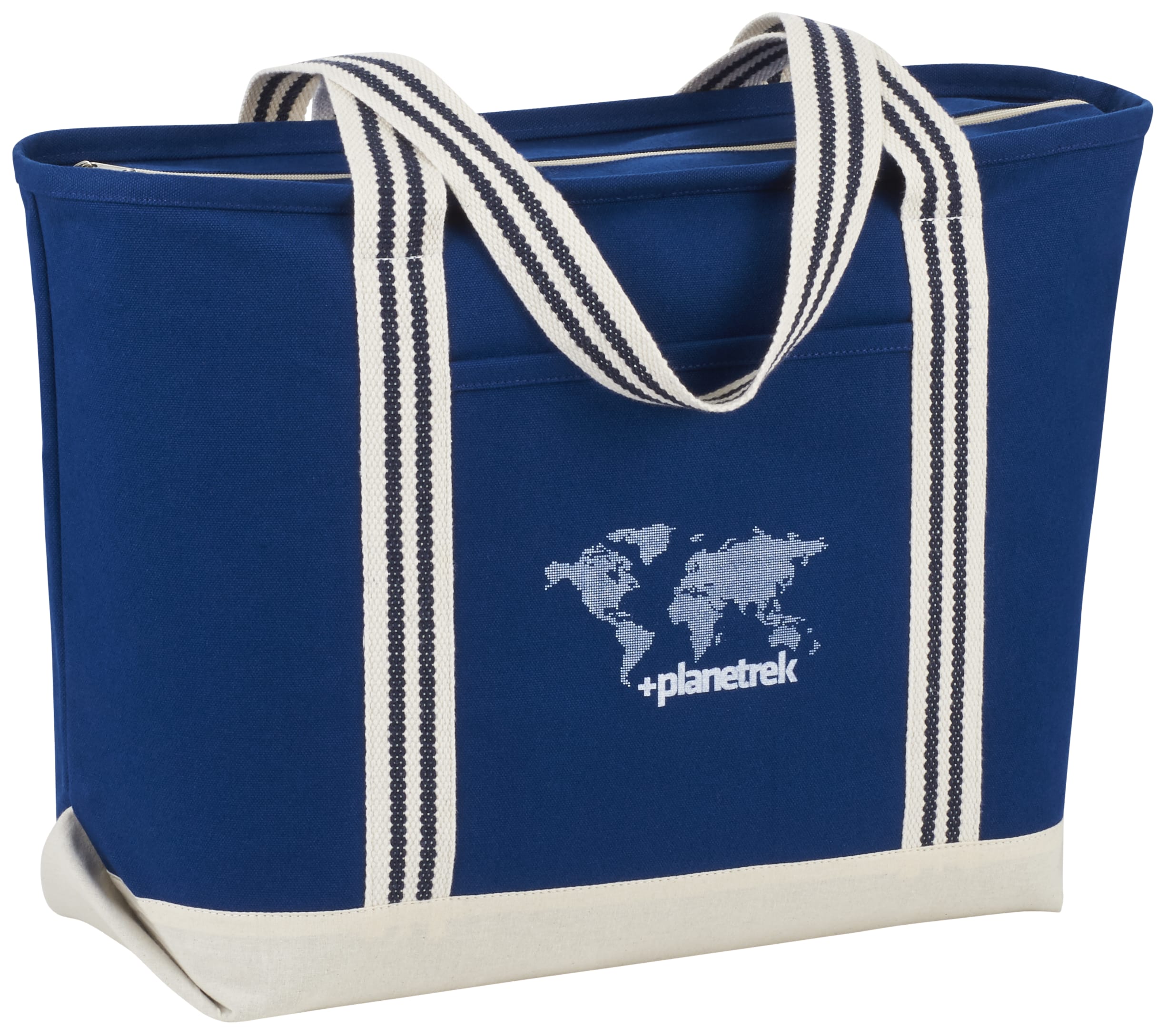 Picture of Atlantic Stripe 20oz Cotton Zippered Boat Tote