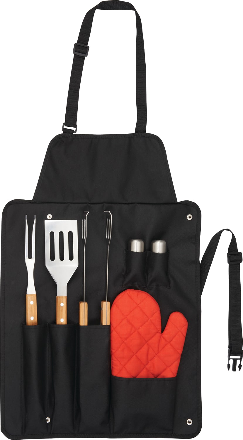 Picture of BBQ Now Apron and 7 piece BBQ Set