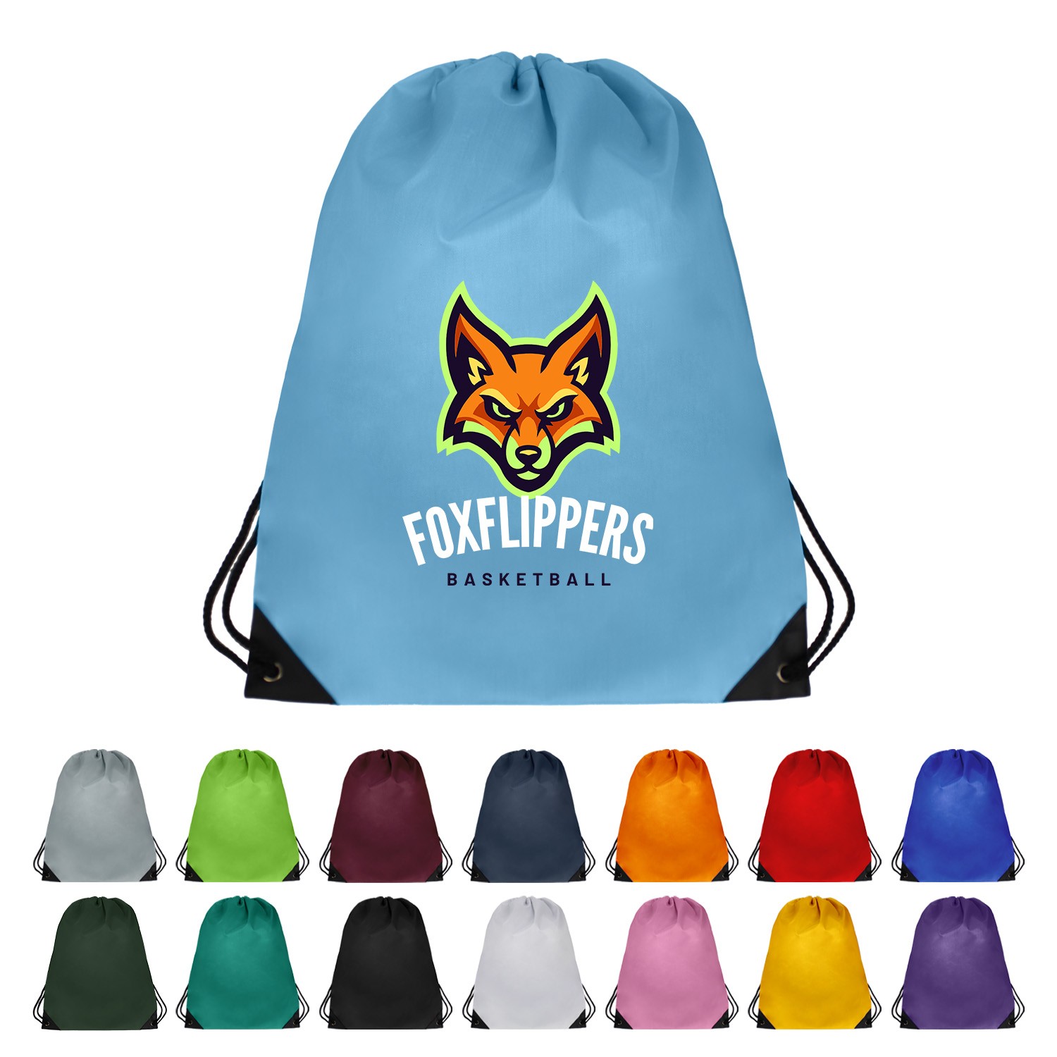 Picture of New! Great Value Drawstring Bag with Reinforced Corners (15+ colors)