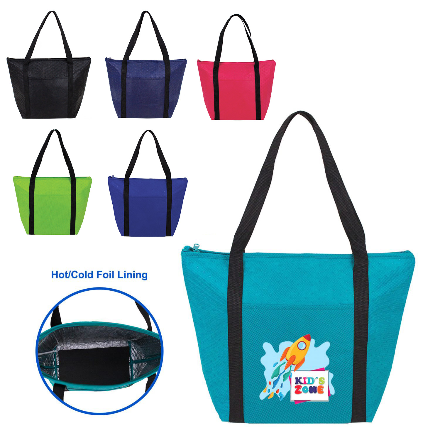 Picture of Insulated Hot / Cold Zipper Cooler Tote