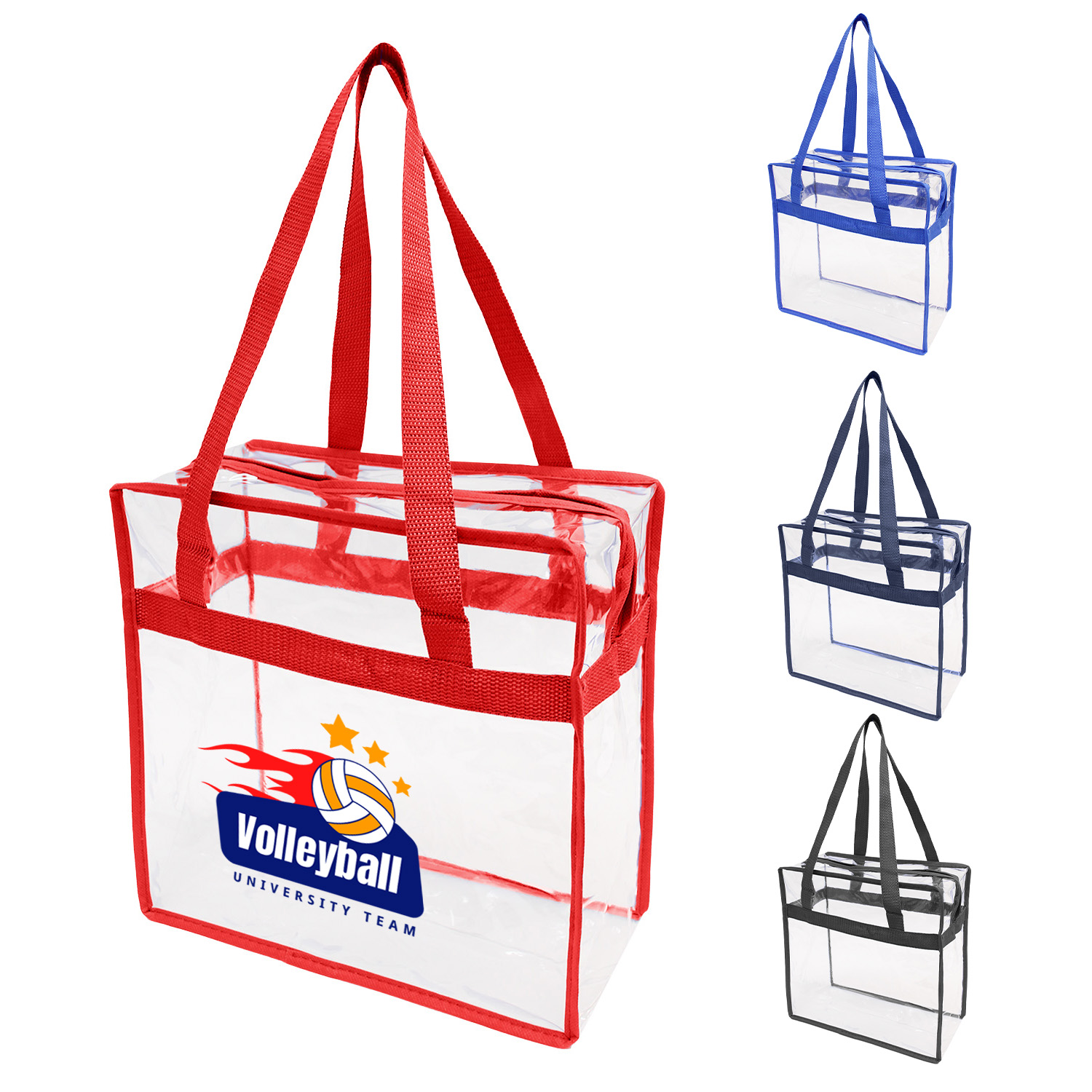 Picture of Clear Stadium Security Zipper Tote
