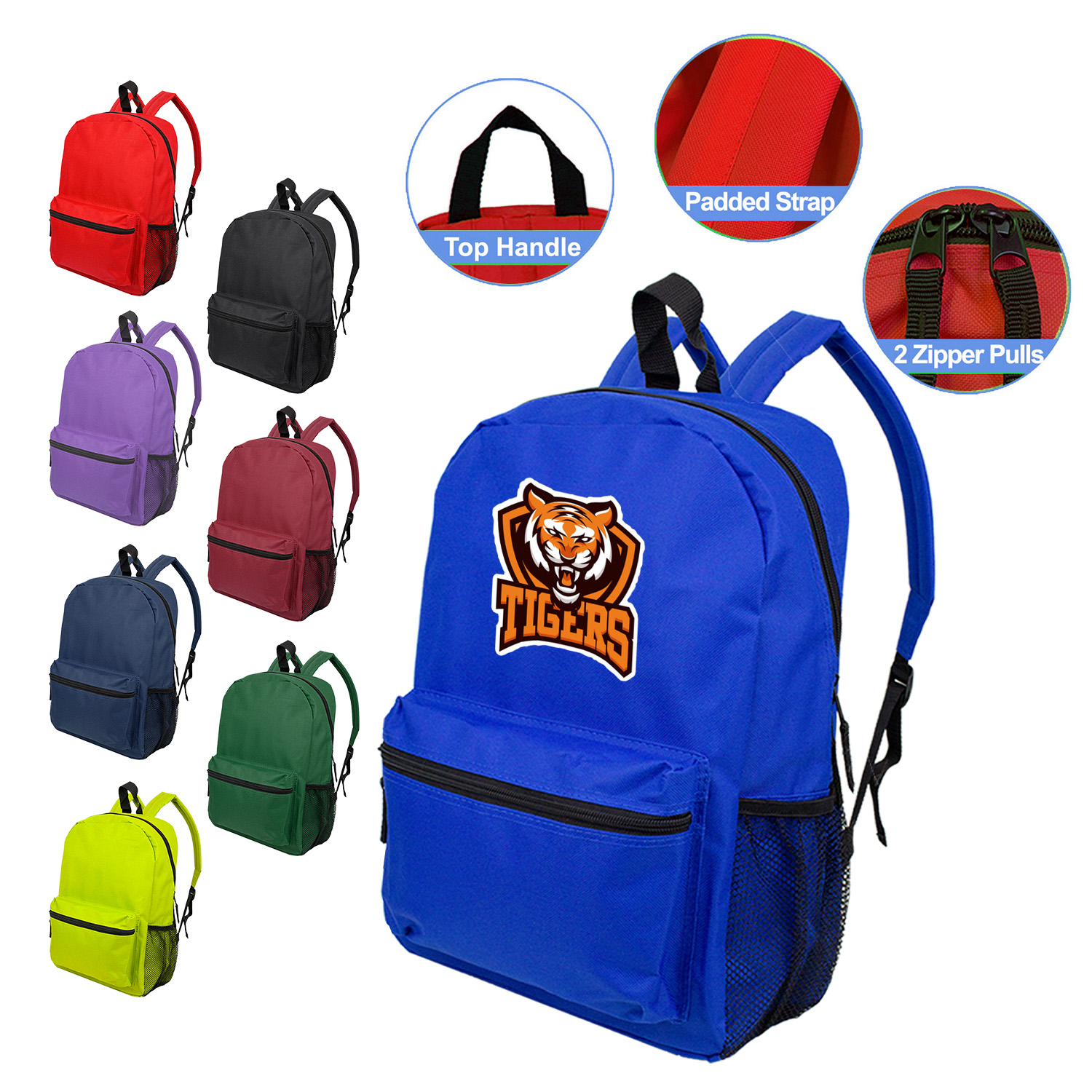 Picture of Best Value Heavy Duty Backpack With Water Bottle Pocket