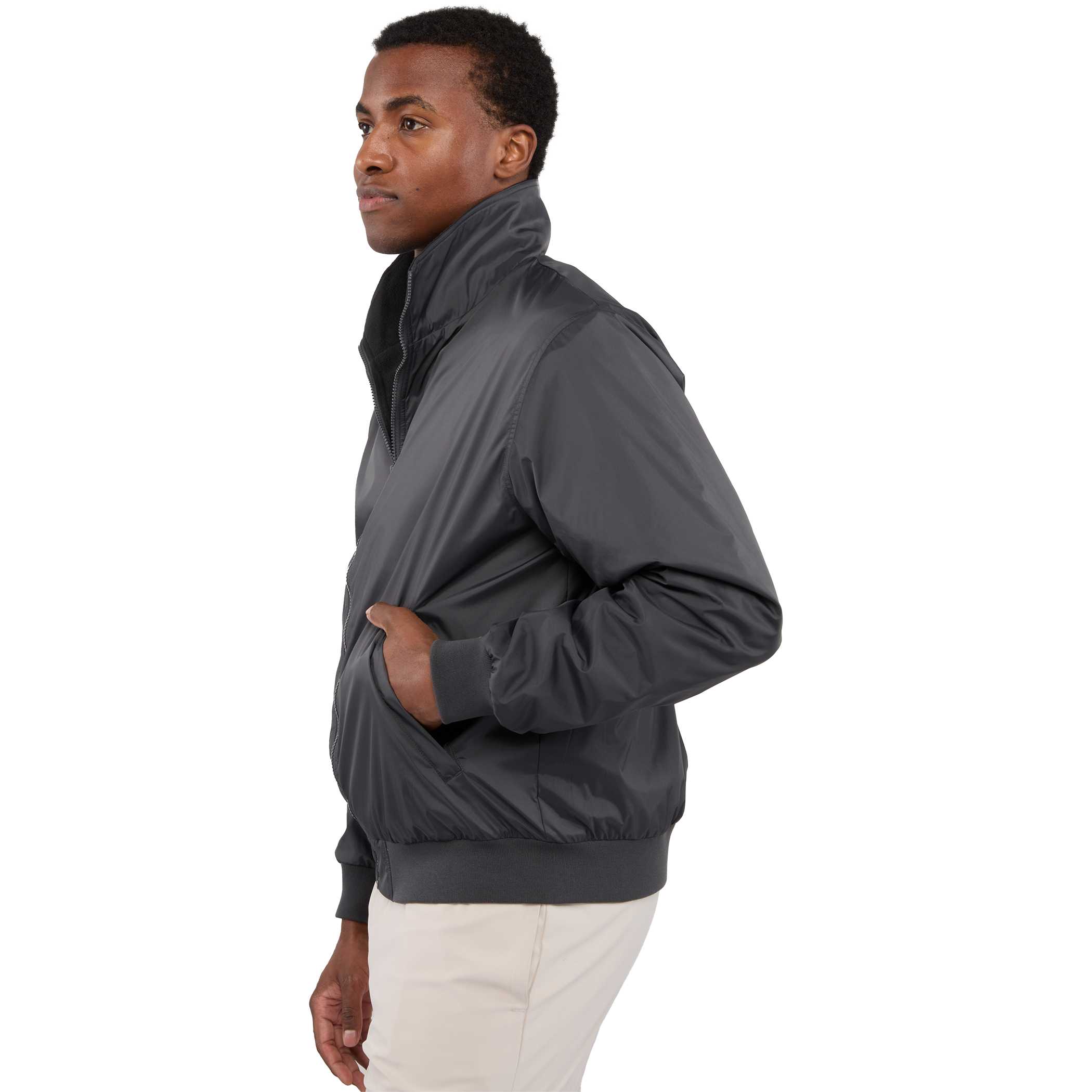 Picture of Gender Neutral BELFORD Eco Fleece Lined Full Zip Bomber Jacket