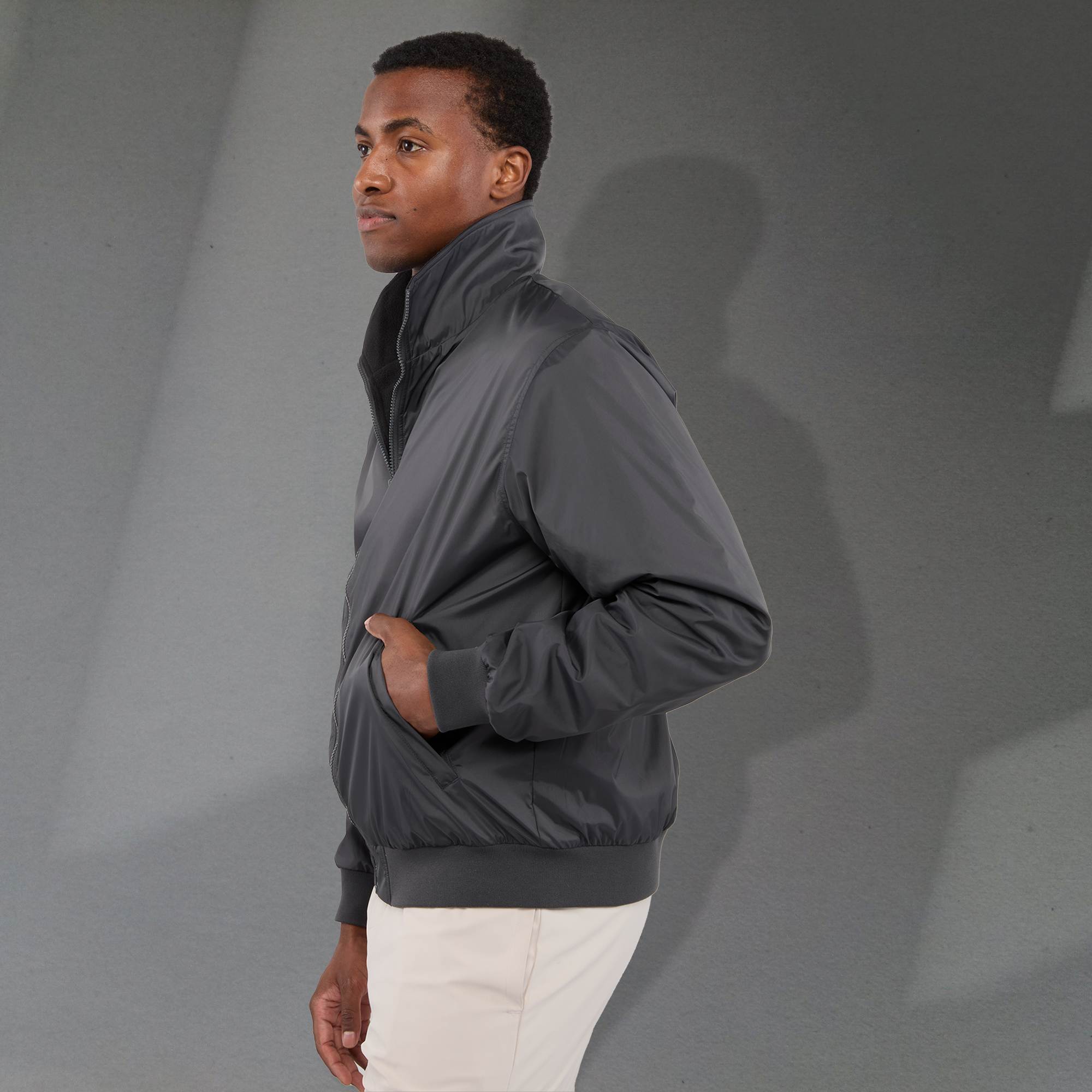 Picture of Gender Neutral BELFORD Eco Fleece Lined Full Zip Bomber Jacket