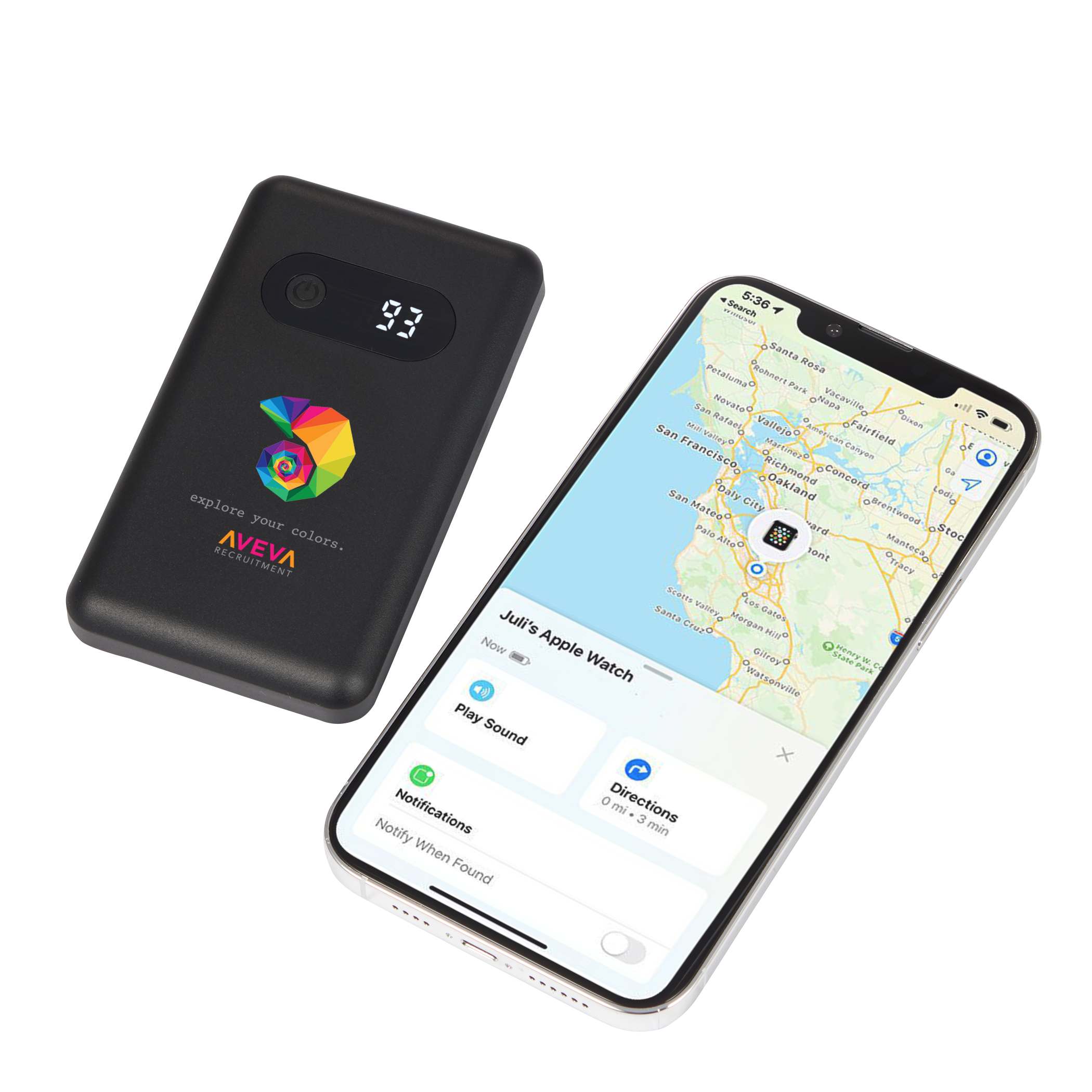 Picture of Find My 5000 mAh 18W PD Power Bank/Digital Display