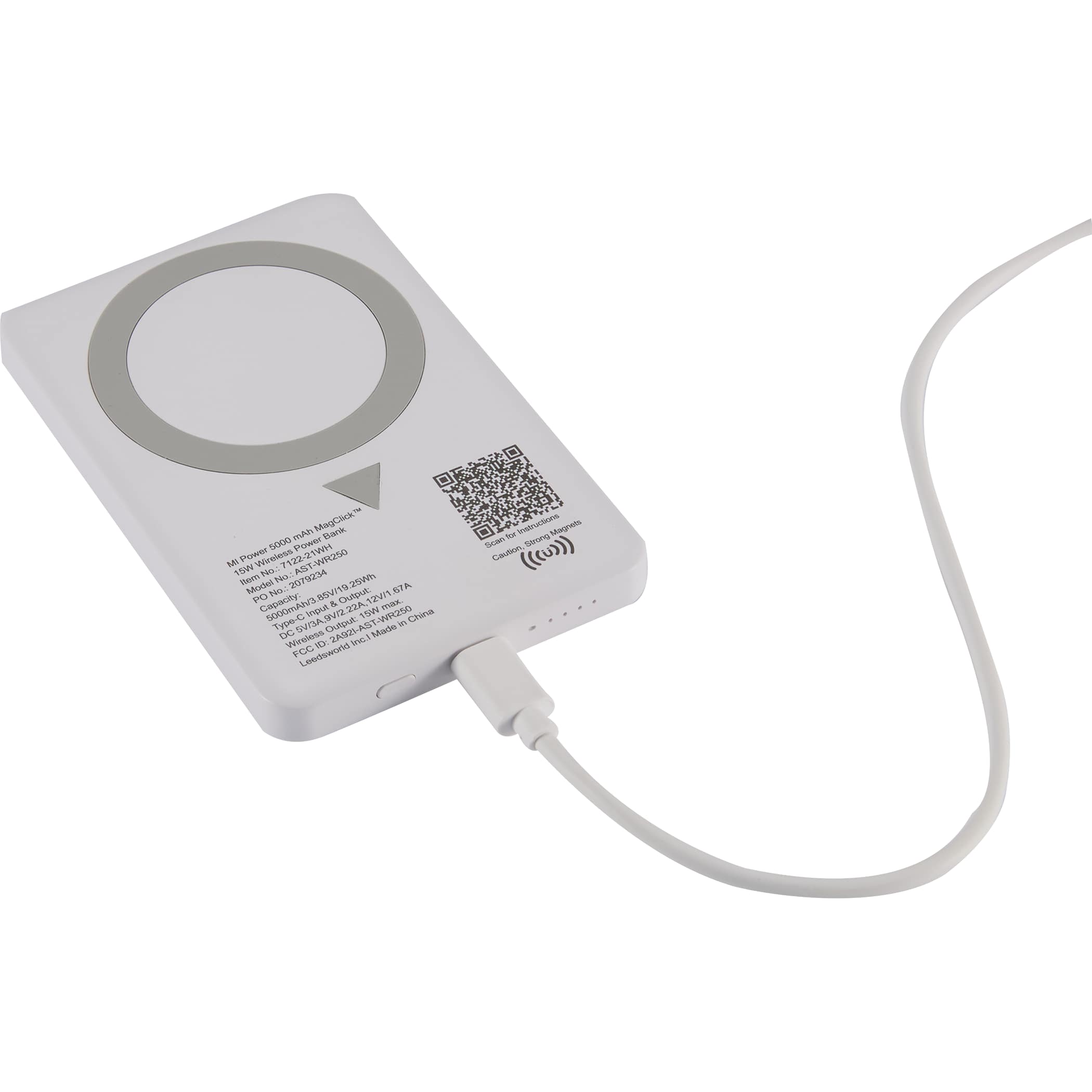 Picture of MI Power 5000 mAh MagClick™ 15W Wireless Power Bank