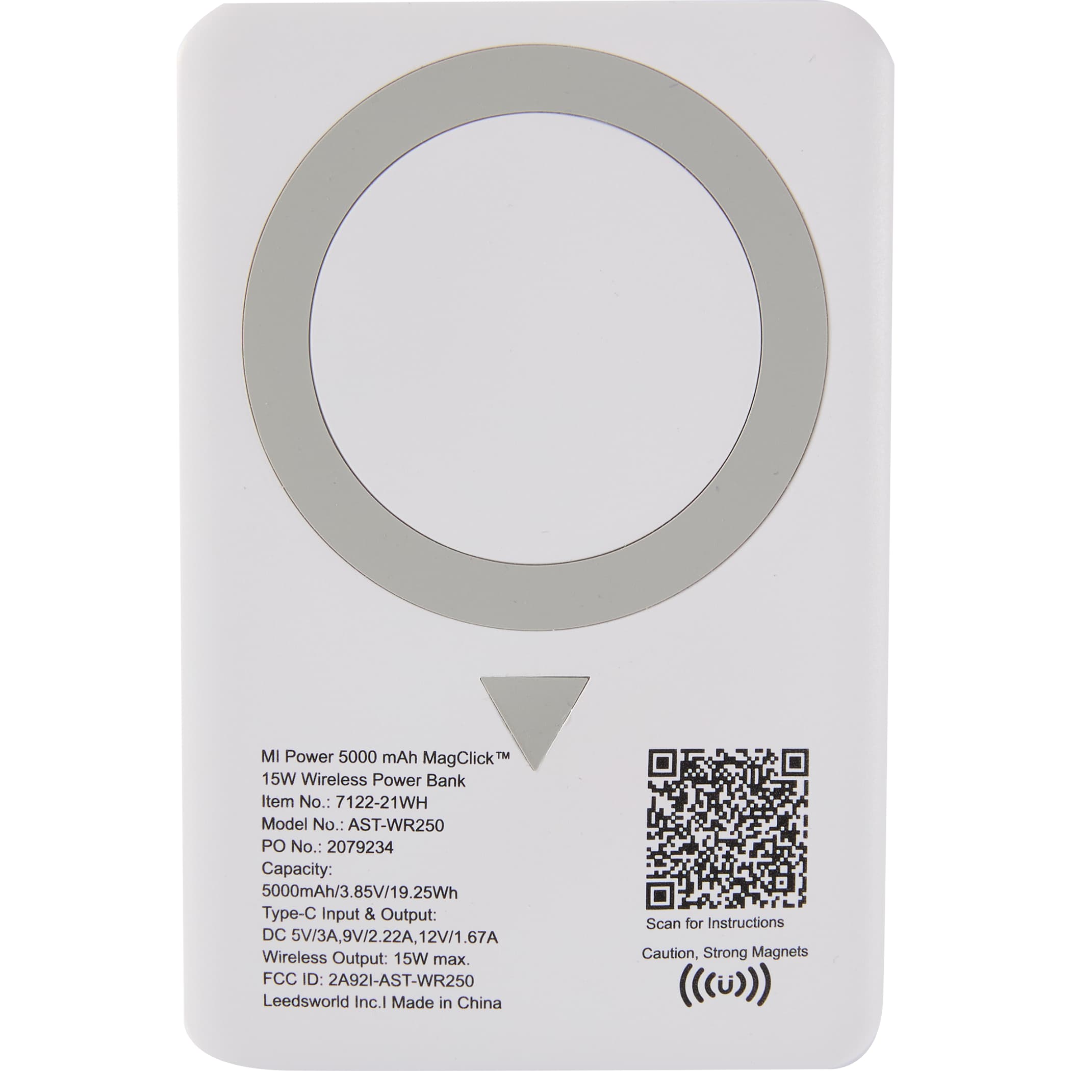 Picture of MI Power 5000 mAh MagClick™ 15W Wireless Power Bank