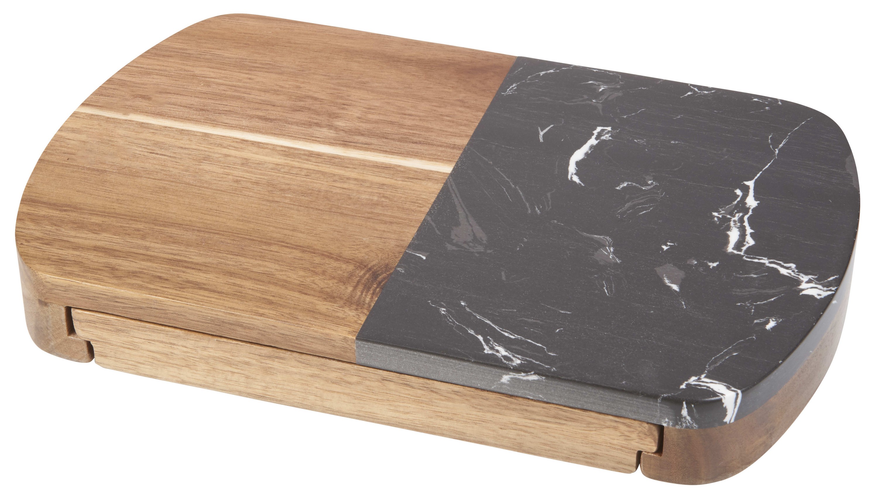 Picture of Black Marble Cheese Board Set with Knives