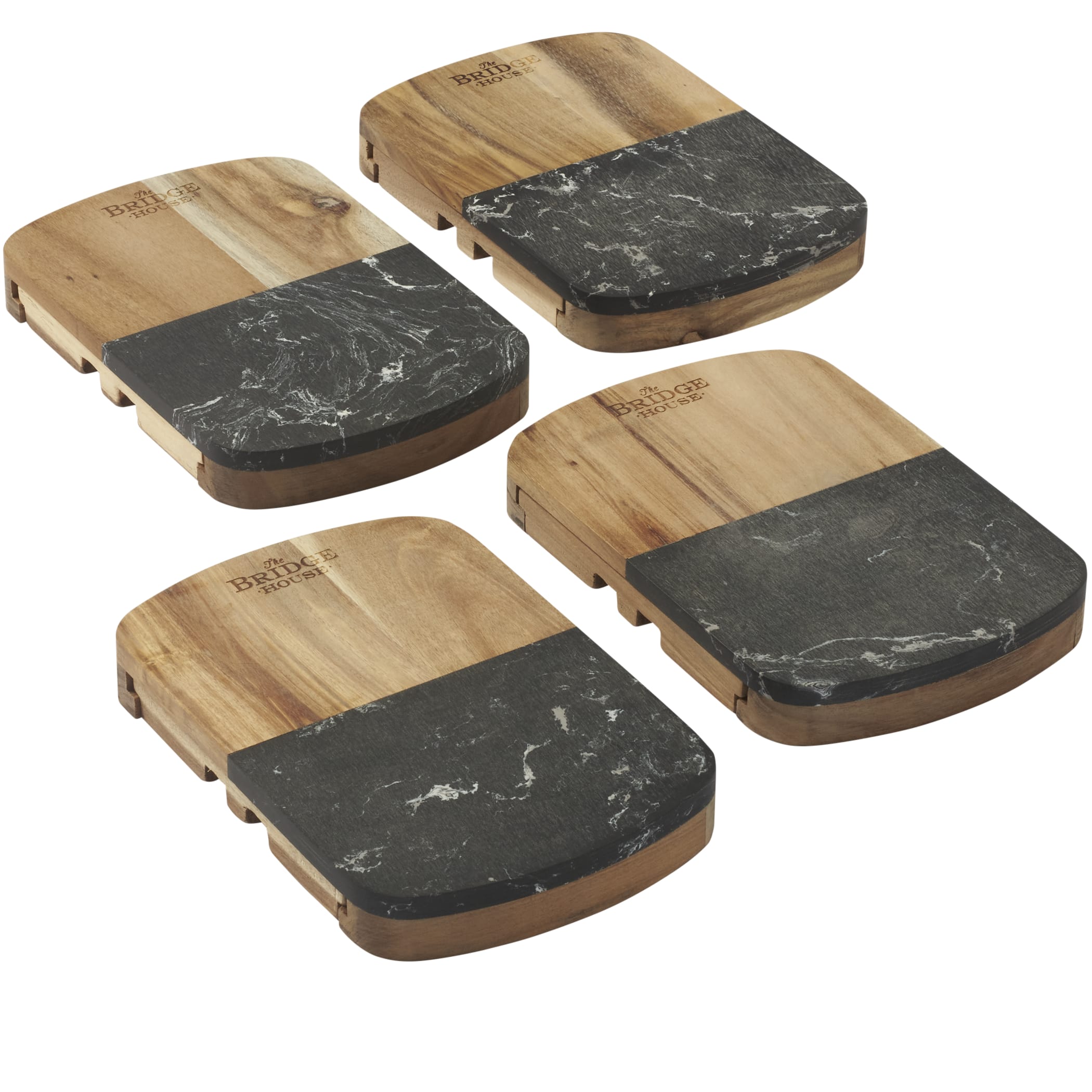 Picture of Black Marble Cheese Board Set with Knives