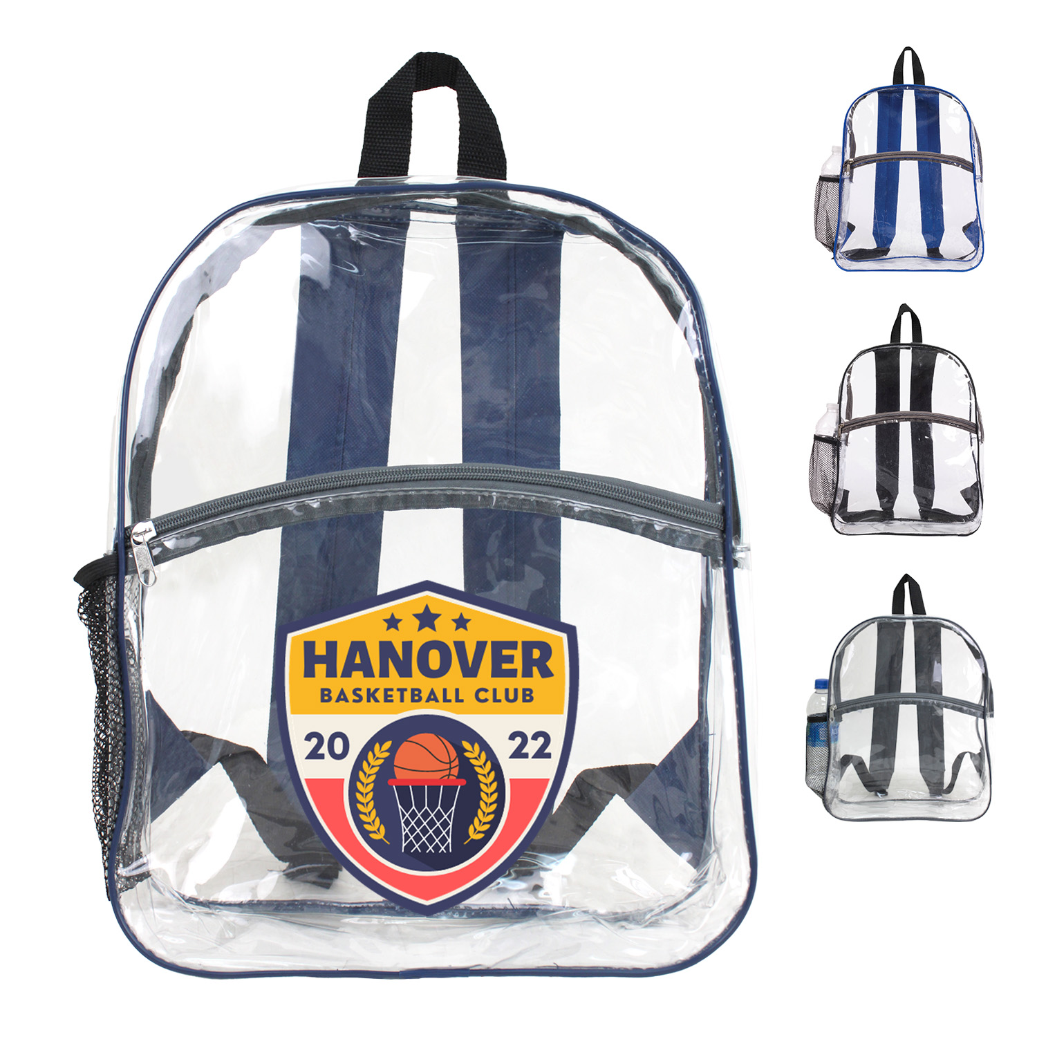 Picture of Best Value Security Clear Backpack With Water Bottle Pocket