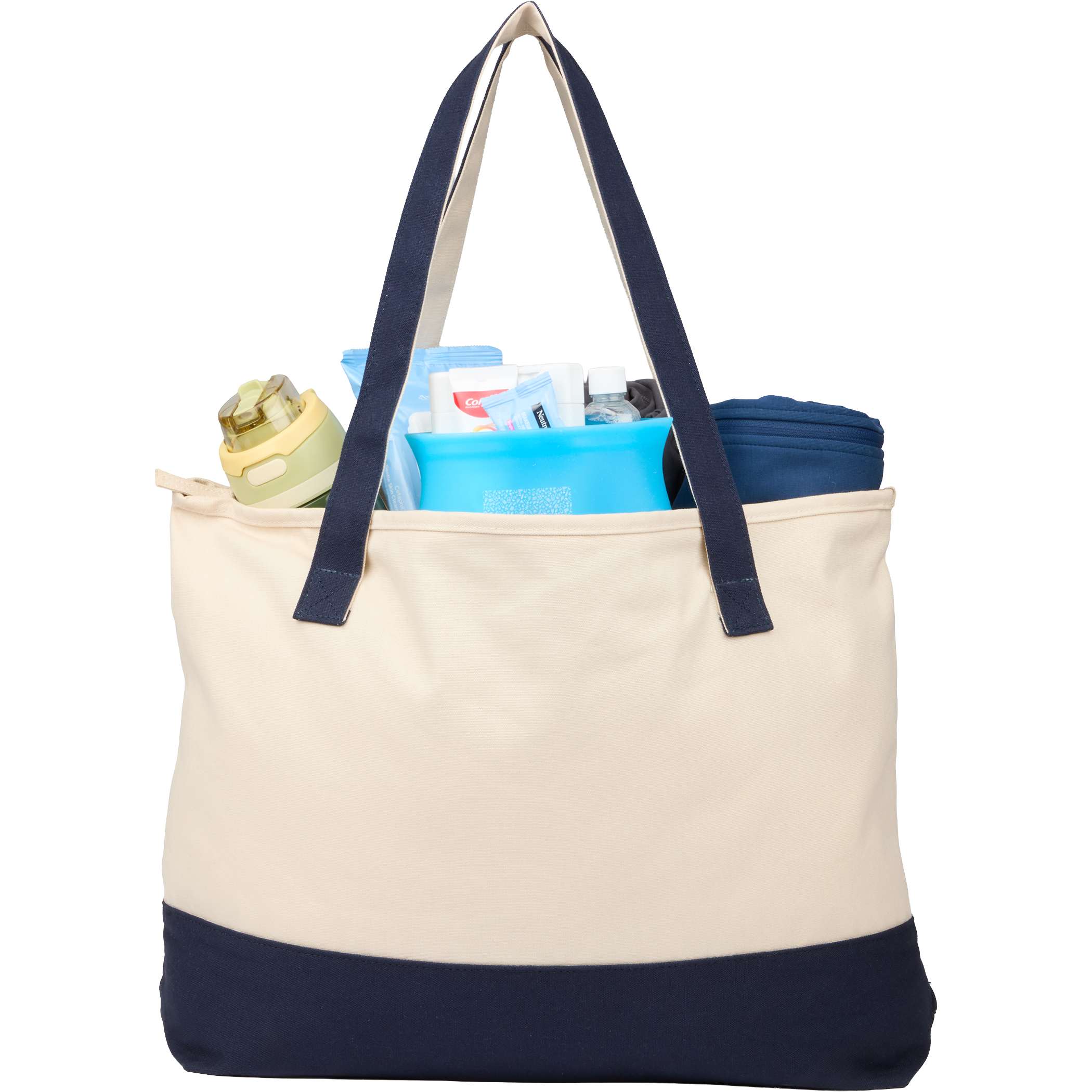 Picture of Color Accent Zippered Cotton Tote