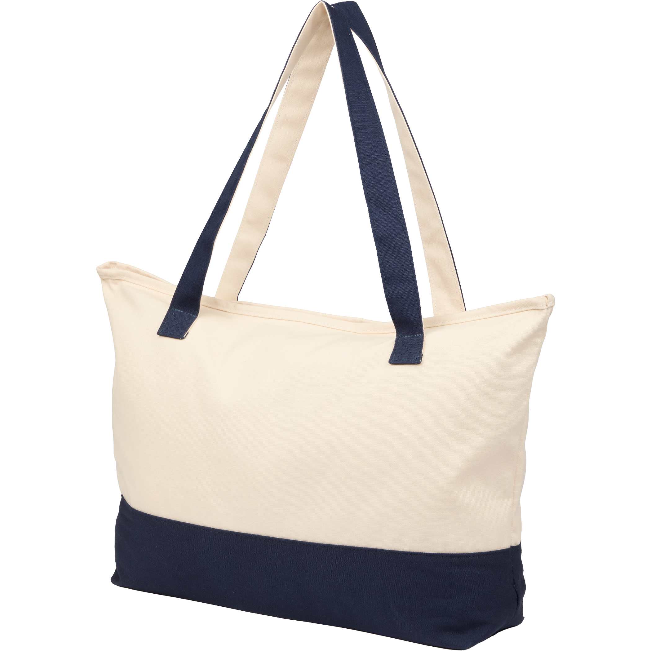 Picture of Color Accent Zippered Cotton Tote
