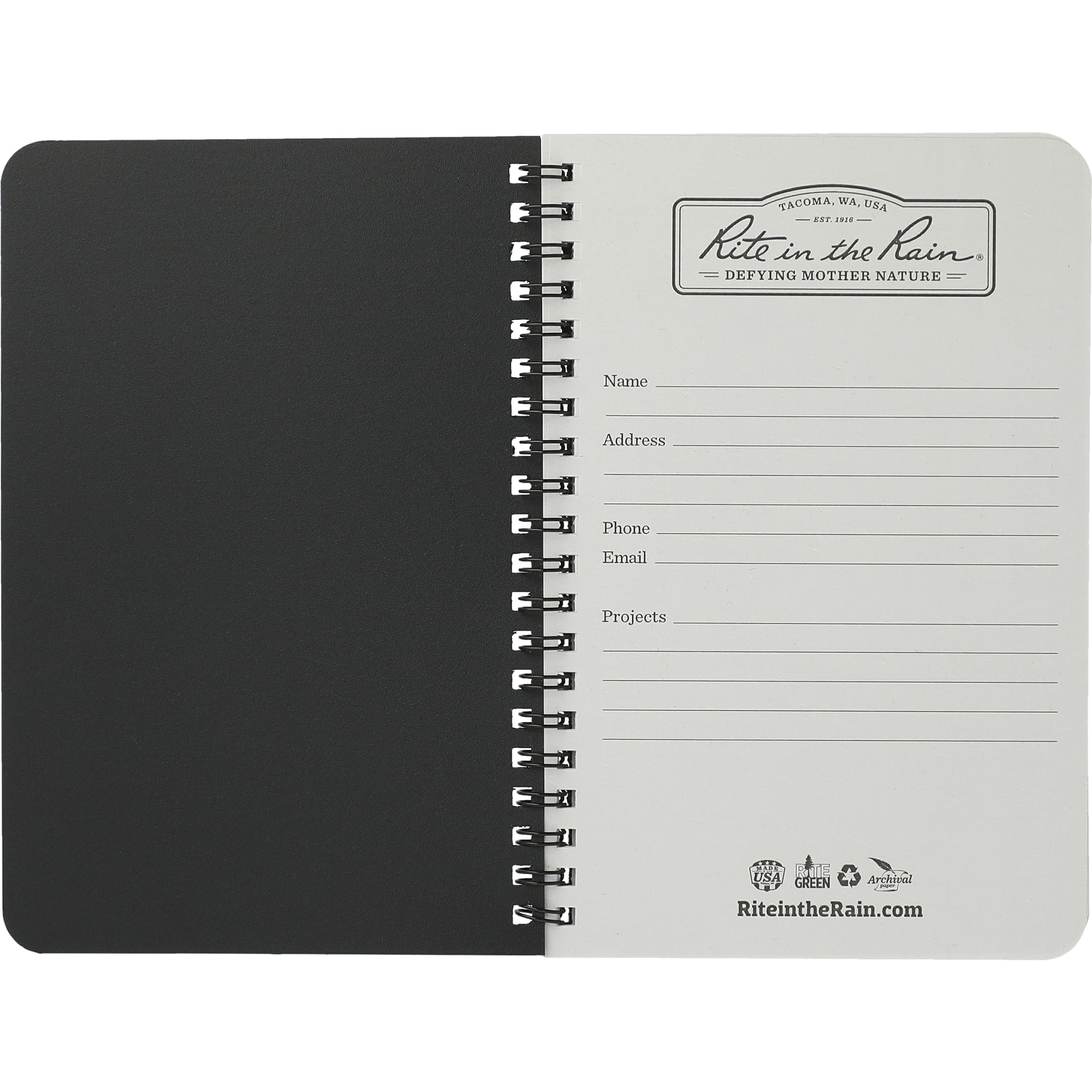 Picture of 4.6'' x 7'' Rite in the Rain Side Spiral Notebook