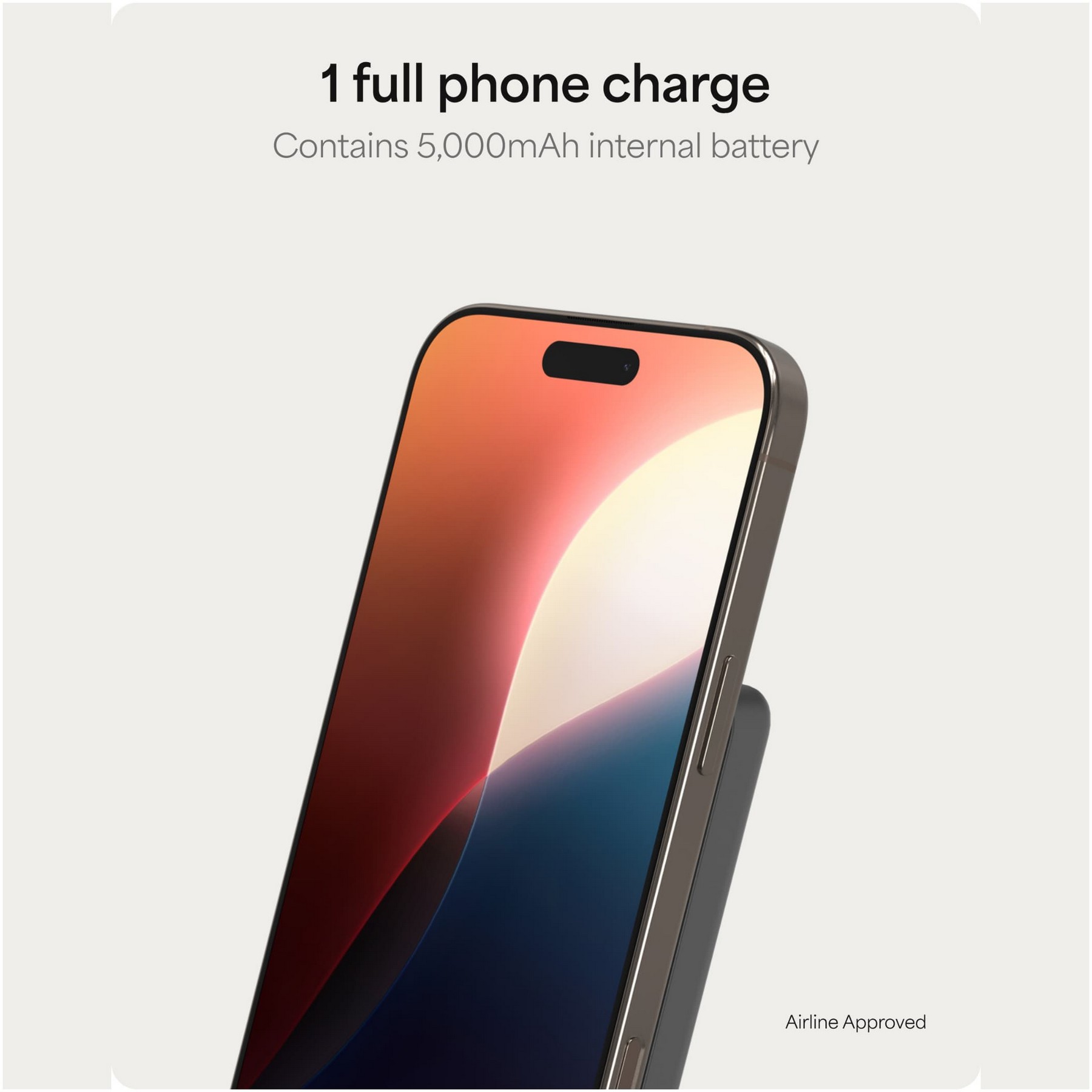 Picture of mophie Slim 5,000 mAh Qi 2 Wireless Power Bank