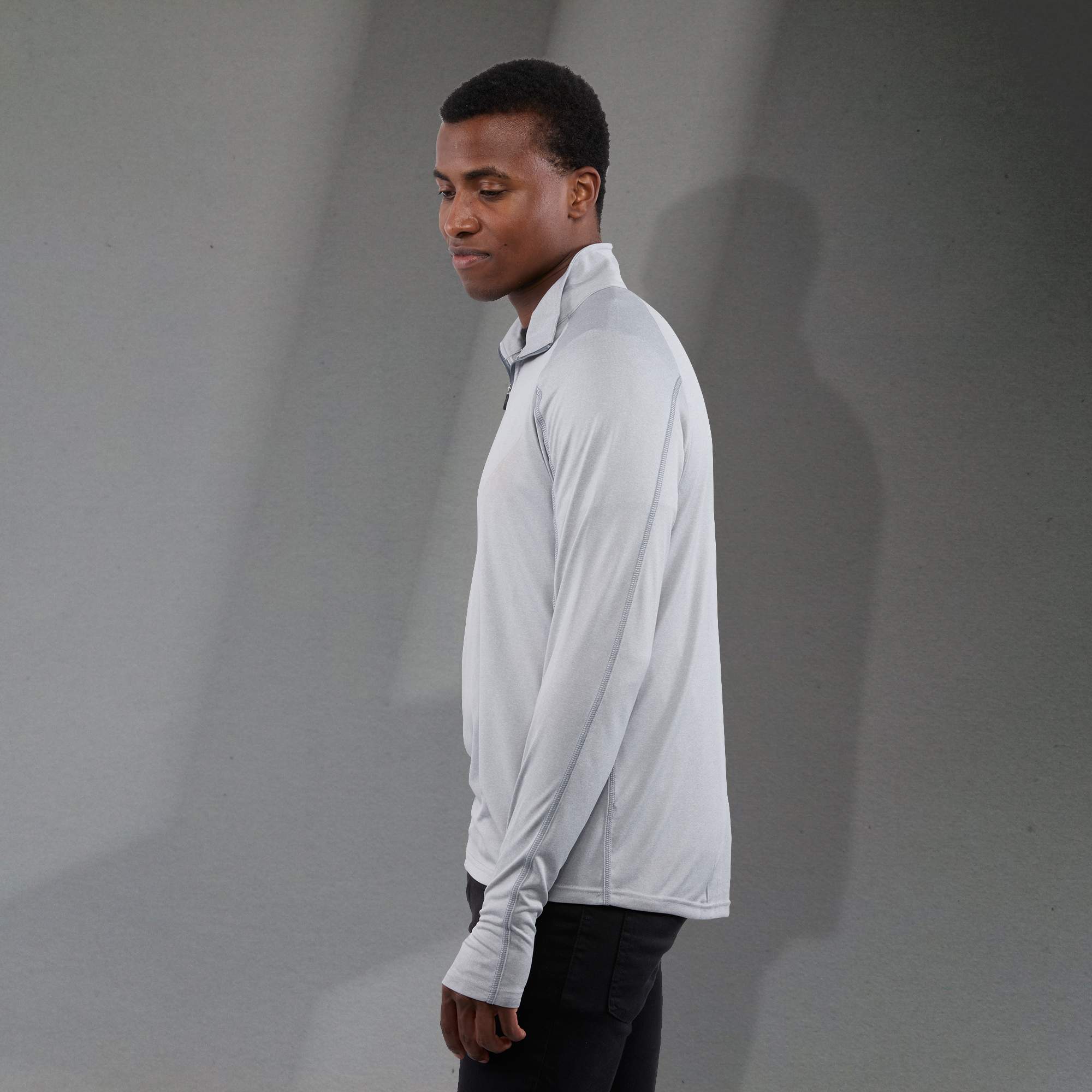 Picture of Men's TAZA Performance Knit Quarter Zip with Thumb Holes