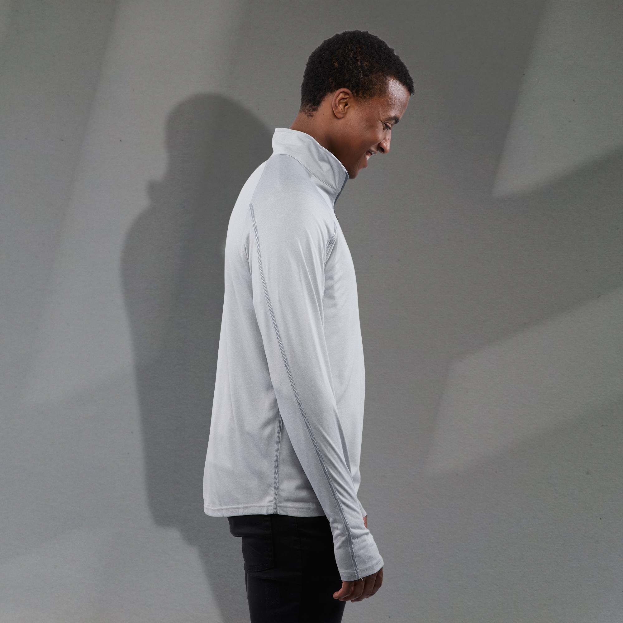Picture of Men's TAZA Performance Knit Quarter Zip with Thumb Holes