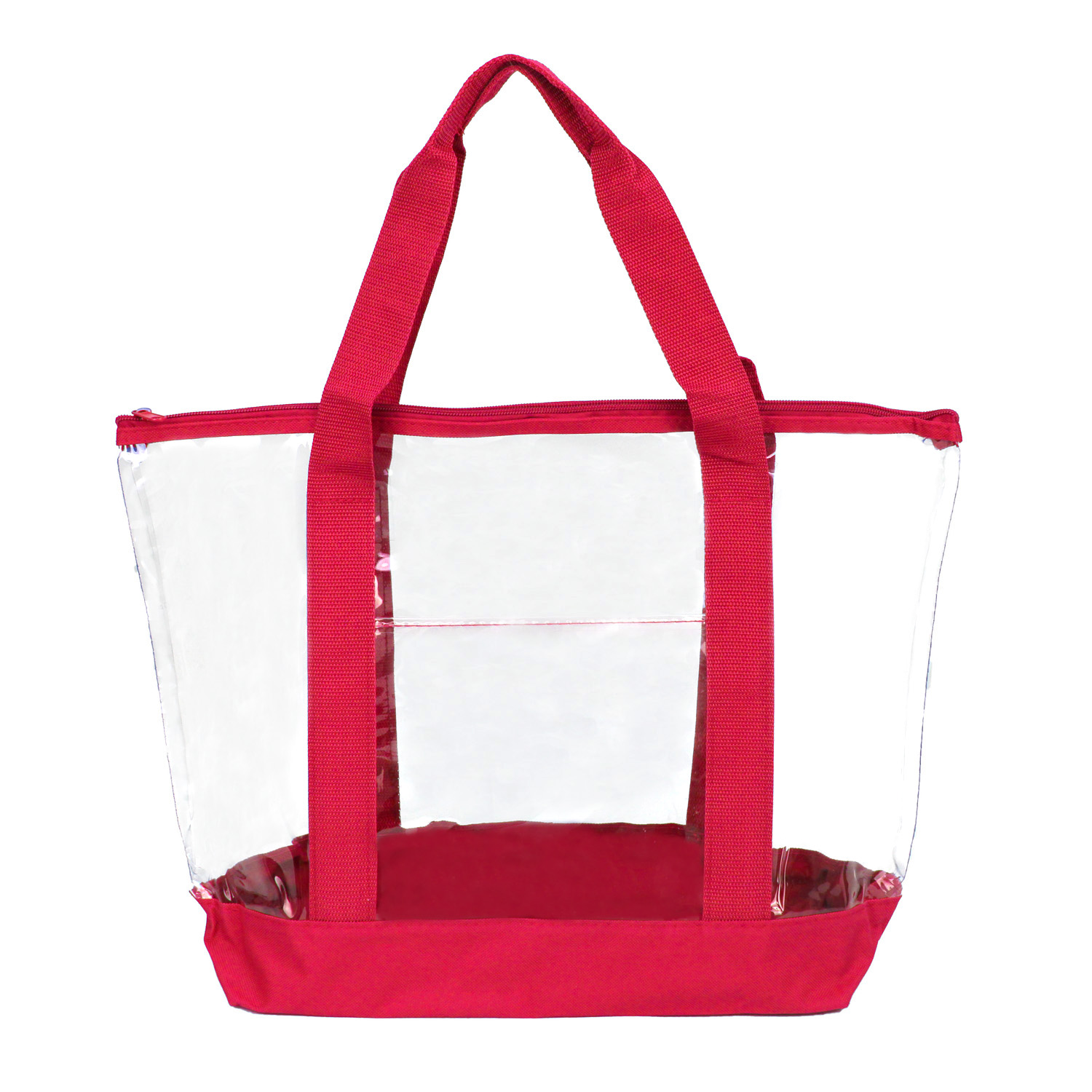 Picture of Clear Zipper Tote Security Bag with Pocket