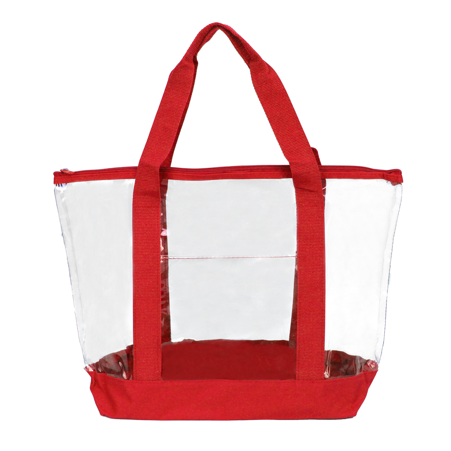 Picture of Clear Zipper Tote Security Bag with Pocket