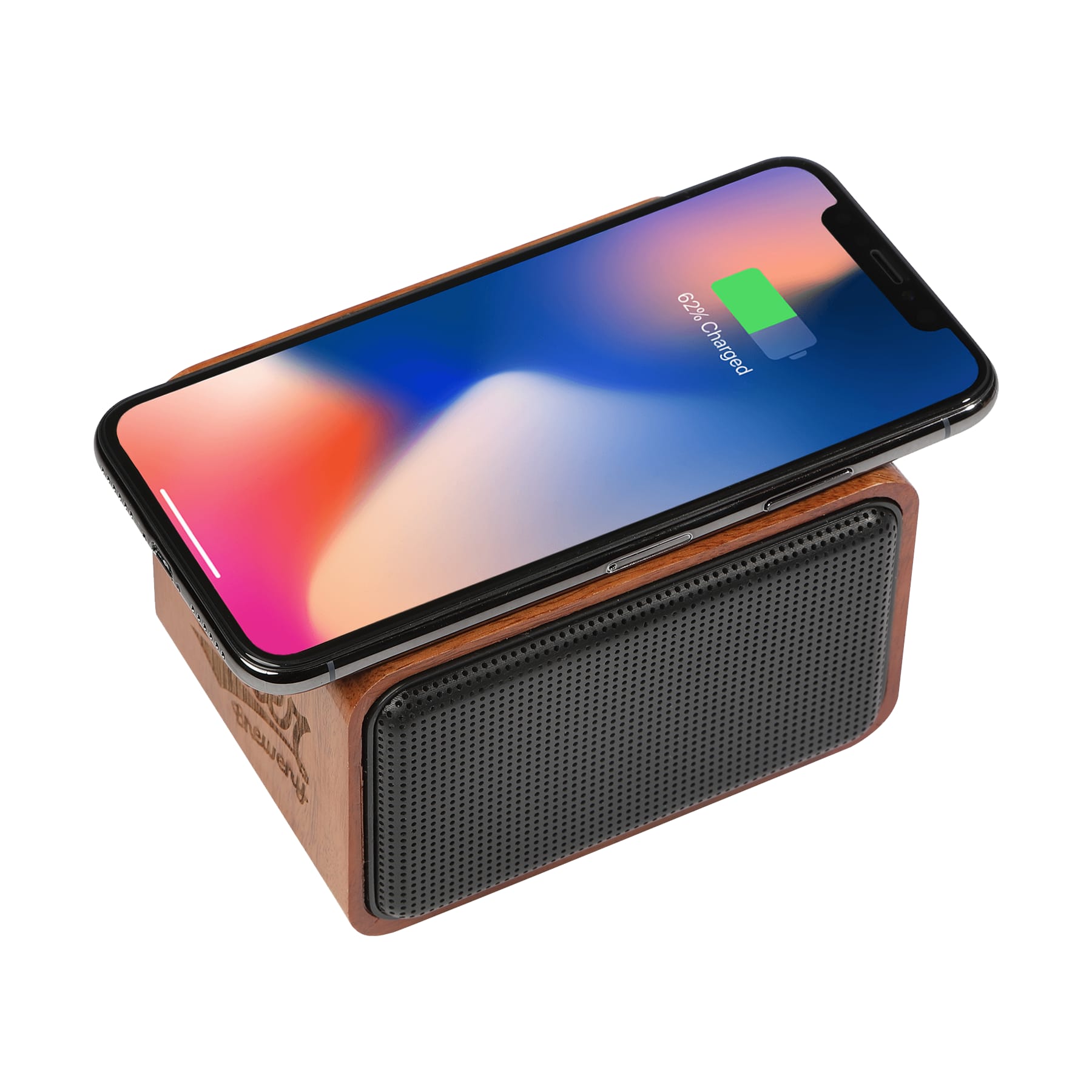 Picture of Wood Bluetooth Speaker with Wireless Charging Pad