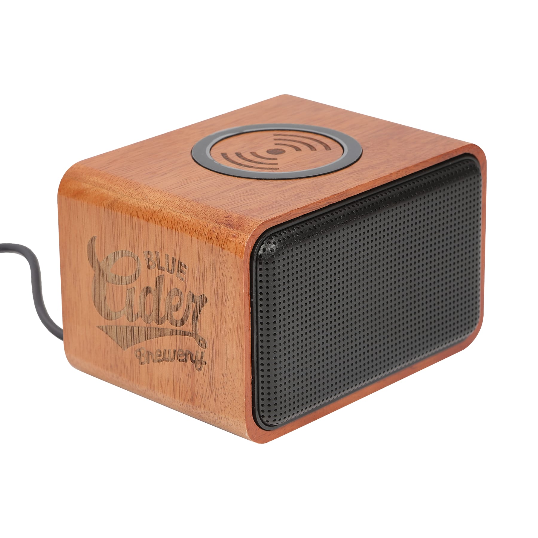 Picture of Wood Bluetooth Speaker with Wireless Charging Pad