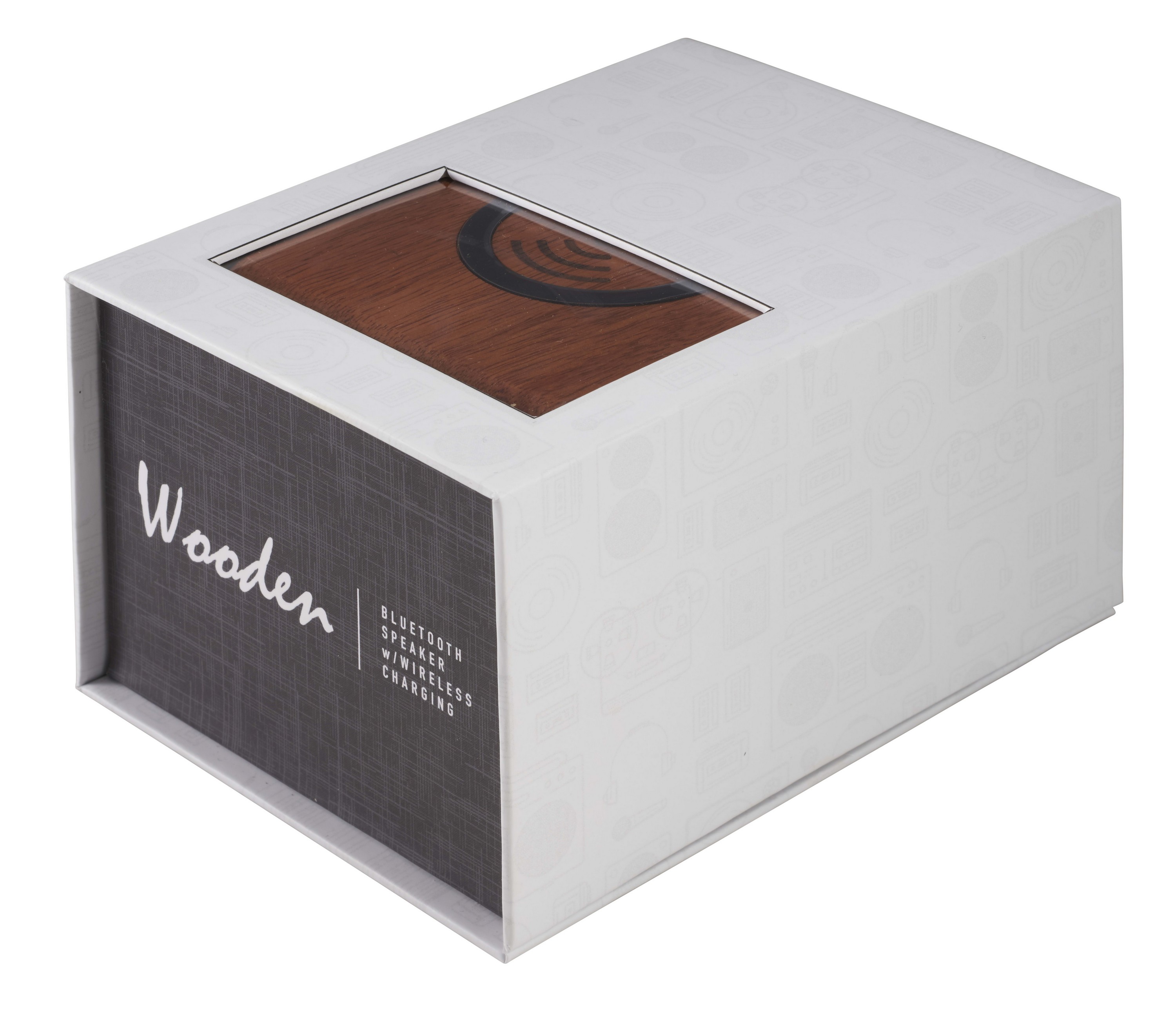 Picture of Wood Bluetooth Speaker with Wireless Charging Pad
