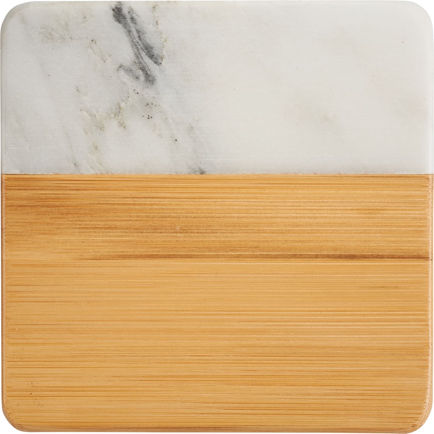 Picture of Marble and Bamboo Coaster Set