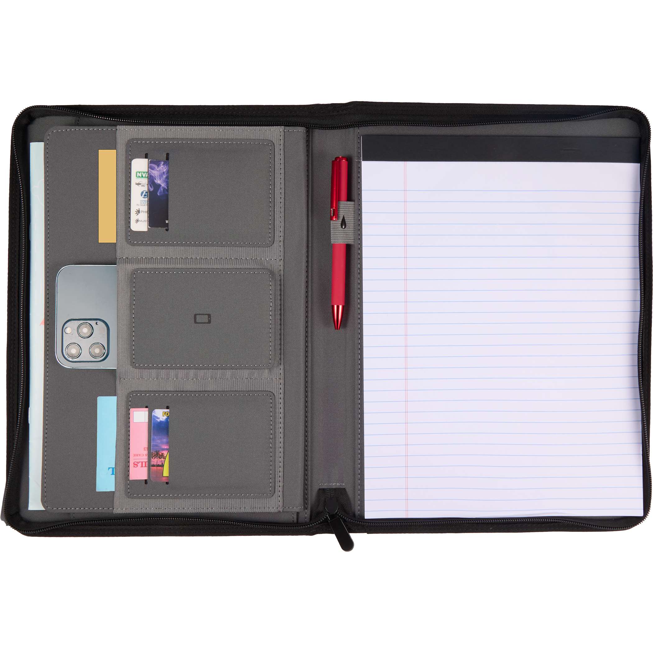 Picture of Puffer Zippered Padfolio with FSC® Recycled Paper