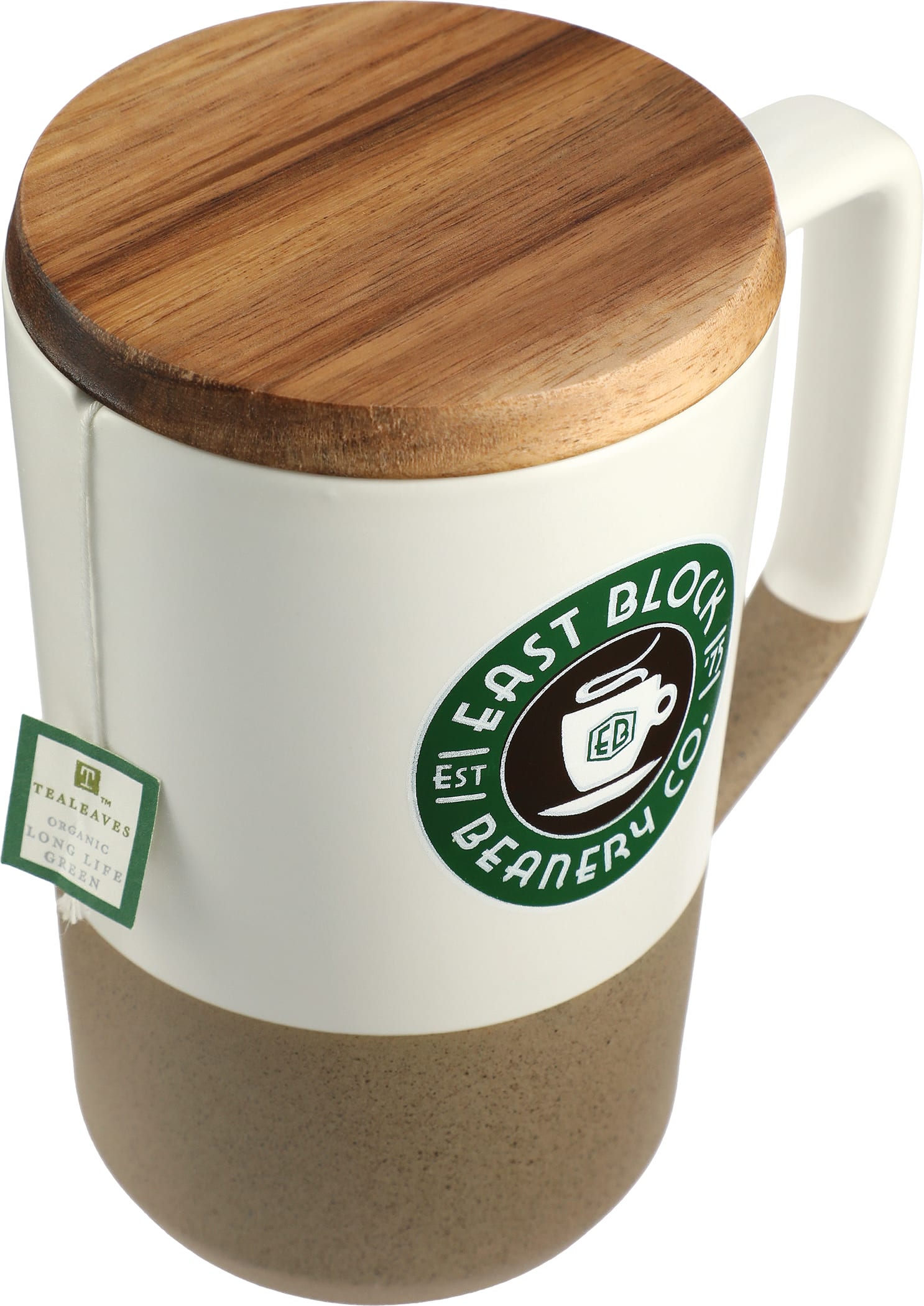 Picture of Tahoe Tea & Coffee Ceramic Mug with Wood Lid 16oz