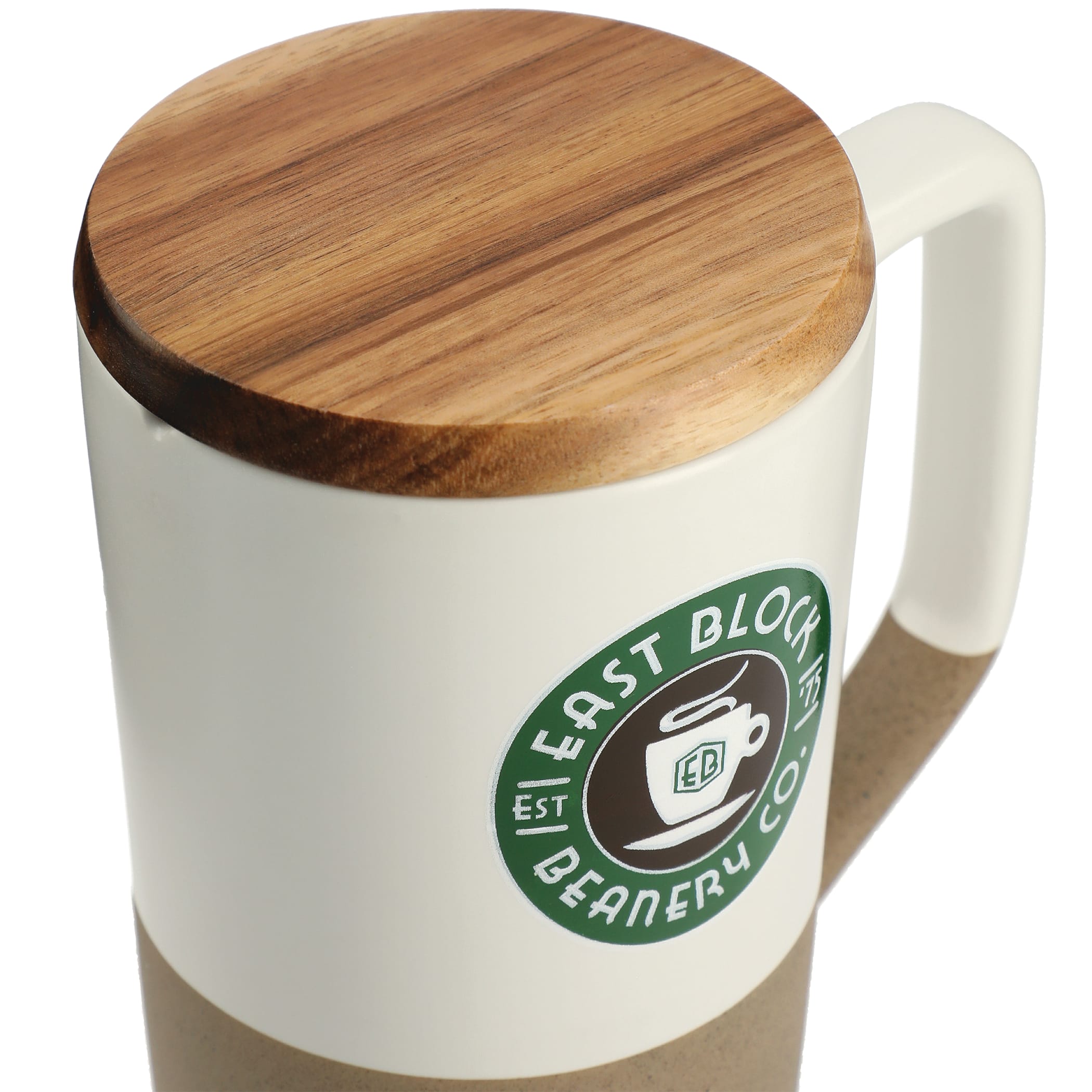 Picture of Tahoe Tea & Coffee Ceramic Mug with Wood Lid 16oz
